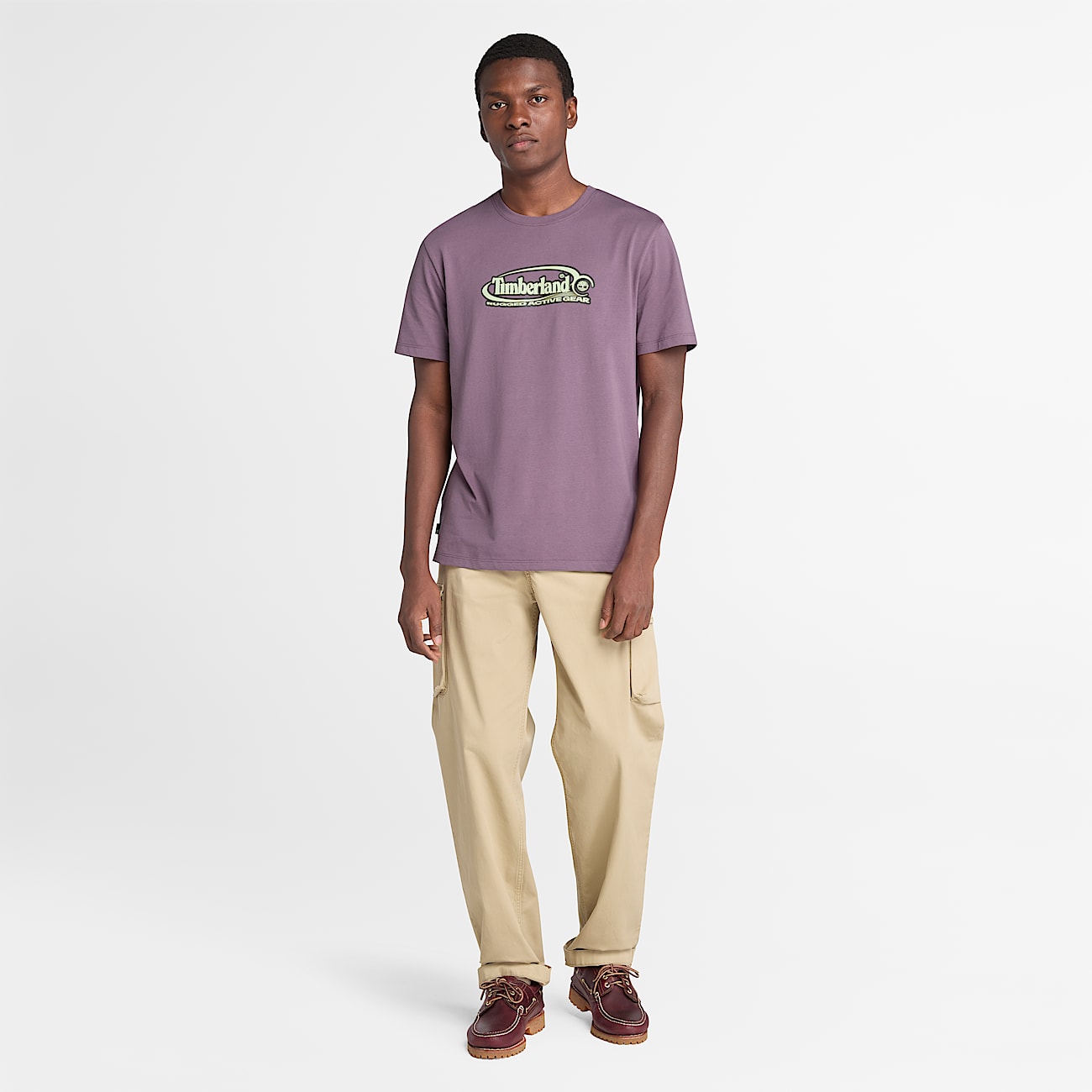 Mens Big Oval Logo TShirt TBL Vintage Violet ALT1