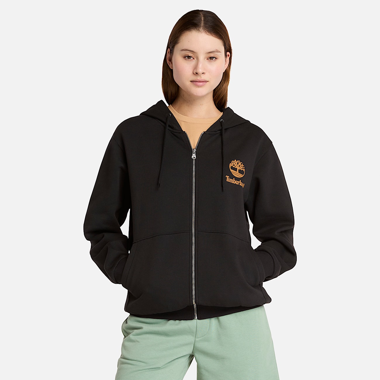 Print Stack Logo FullZip Hoodie TBL Black ALT2