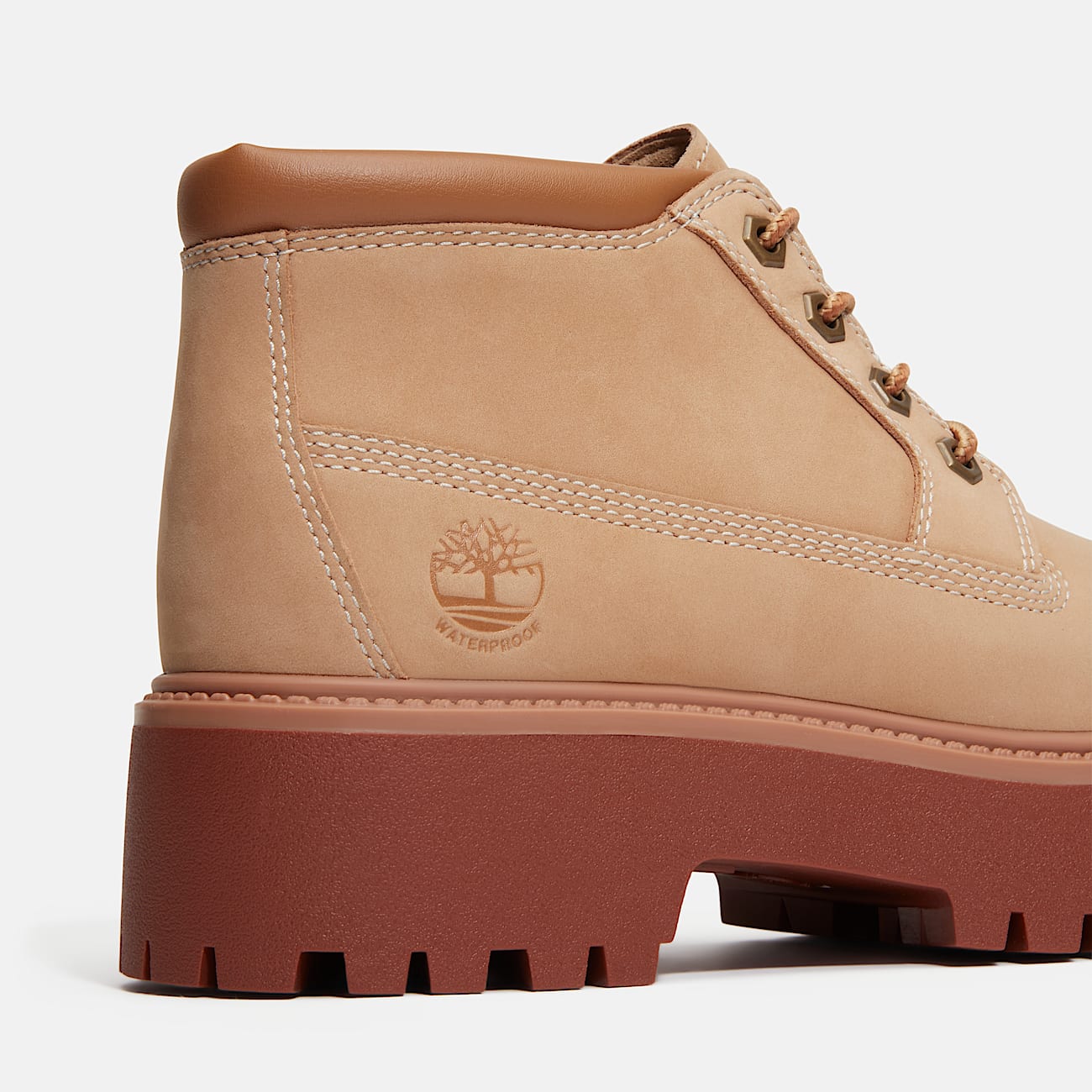 Womens Stone Street Waterproof Platform Chukka TBL Medium Beige Nubuck ALT7