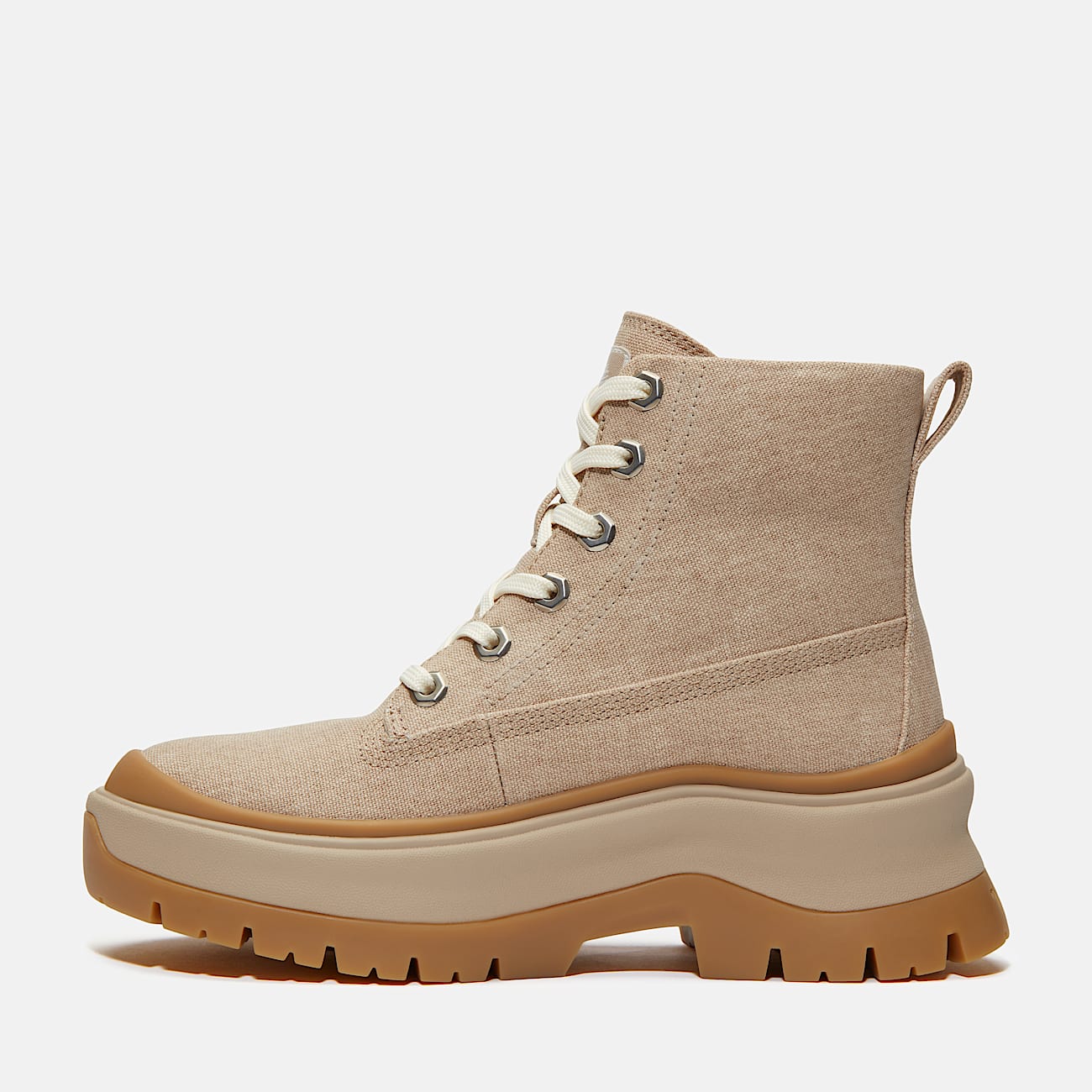 Womens Roxie Lane Mid LaceUp Boot TBL Light Beige Canvas ALT6