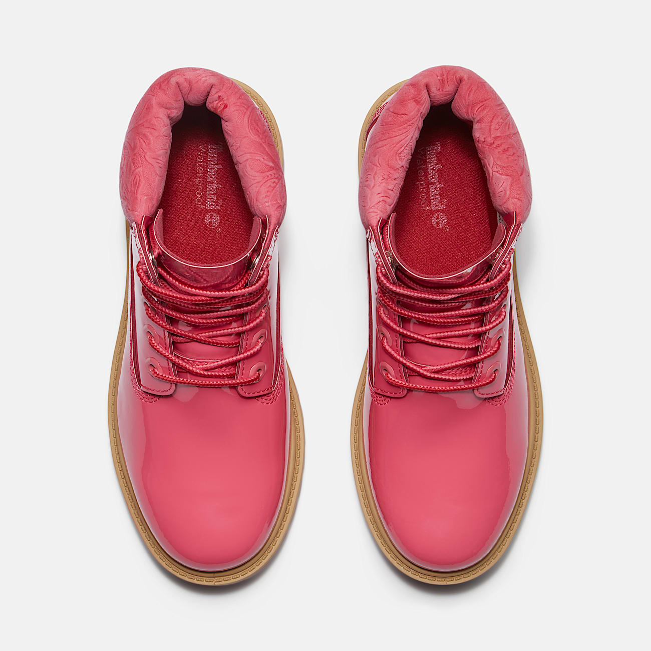 Womens Timberland Premium 6Inch Waterproof Boot TBL Pink Patent Leather ALT2
