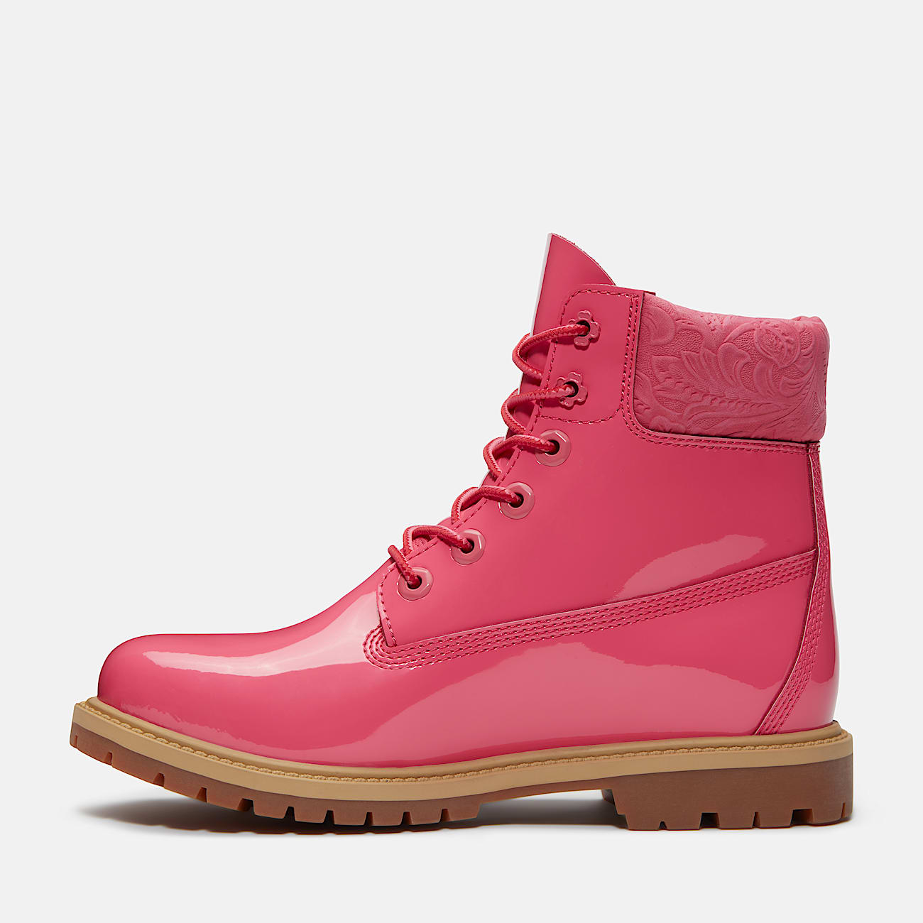 Womens Timberland Premium 6Inch Waterproof Boot TBL Pink Patent Leather ALT6