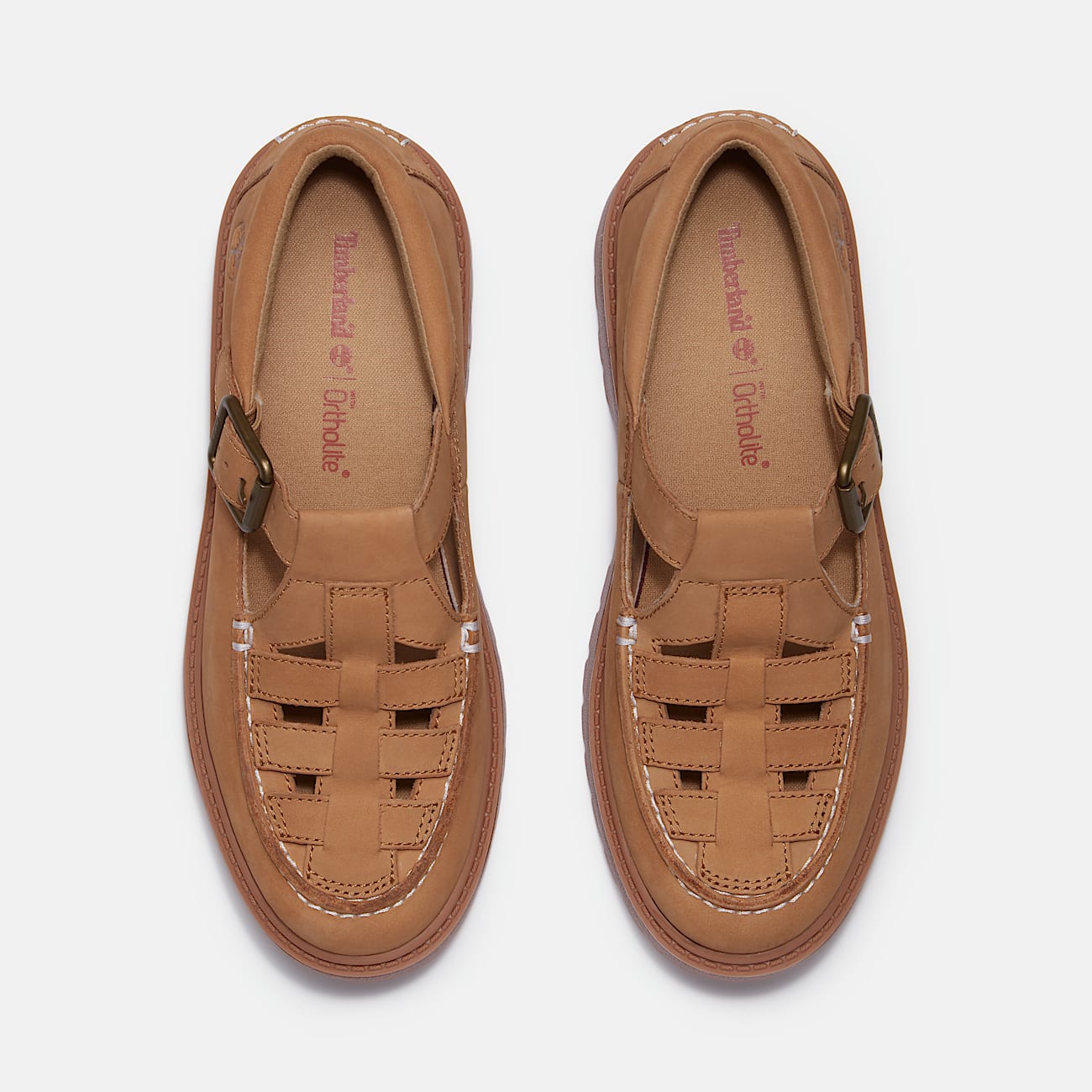 Womens Stone Street Platform Buckle Shoe TBL Medium Beige Nubuck ALT2