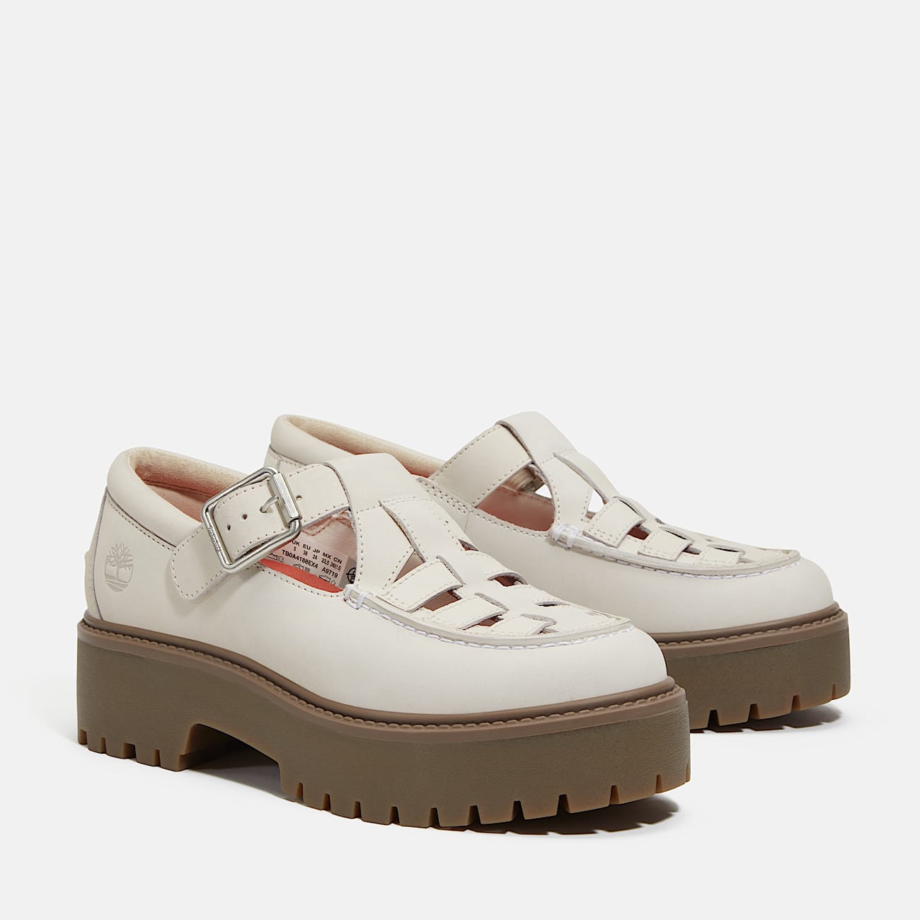 Womens Stone Street Platform Buckle Shoe TBL Natural Nubuck ALT4