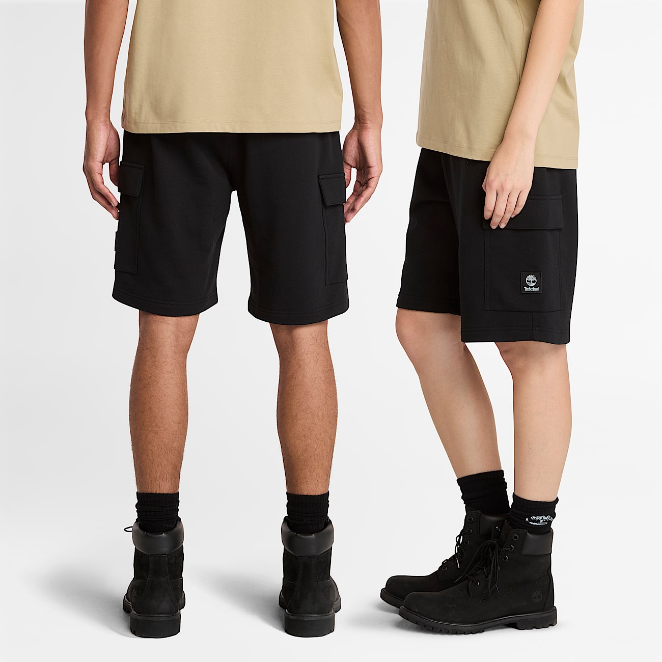 Woven Badge Cargo Sweatshort TBL Black ALT1