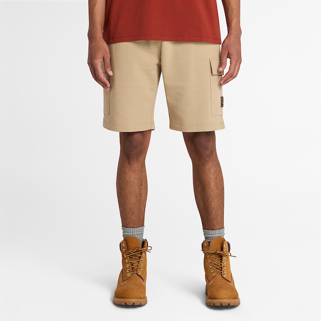 Short cargo molletonné avec écusson tissé - 3