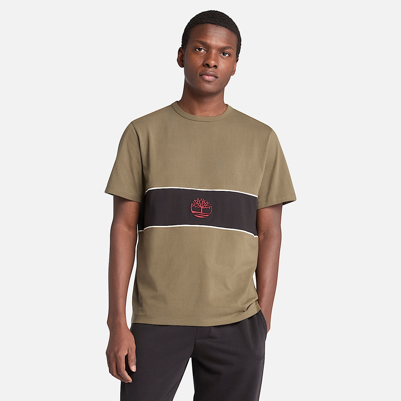 CutandSew ShortSleeve TShirt TBL Leaf GreenBlack ALT2