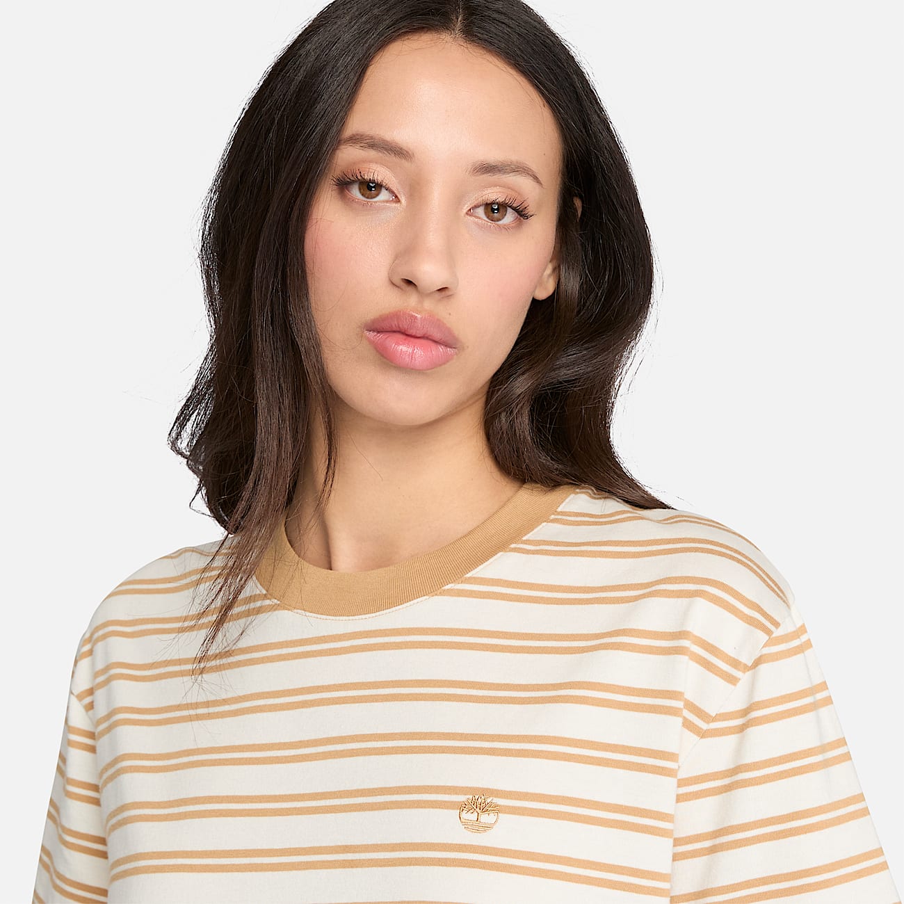 Womens Dunstan ShortSleeve Stripe TShirt TBL Light Wheat ALT2
