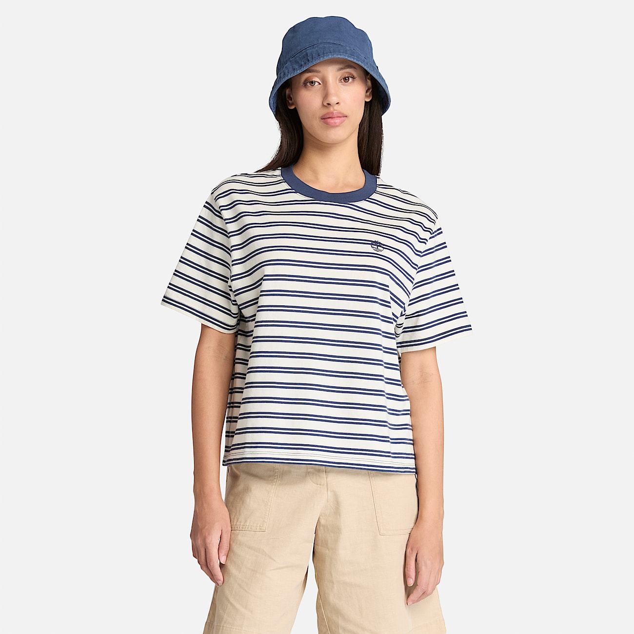 Womens Dunstan ShortSleeve Stripe TShirt TBL Dark Navy HERO