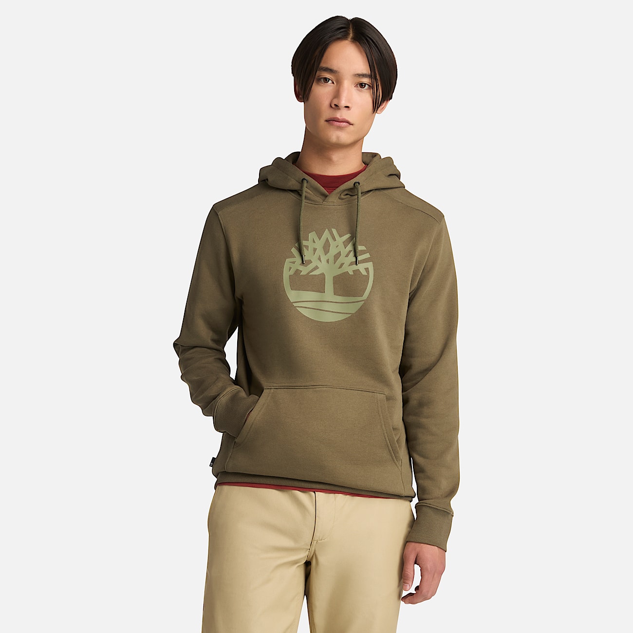 Hoodie para Hobre Kennebec River logo del rbol TBL Verde hoja HERO