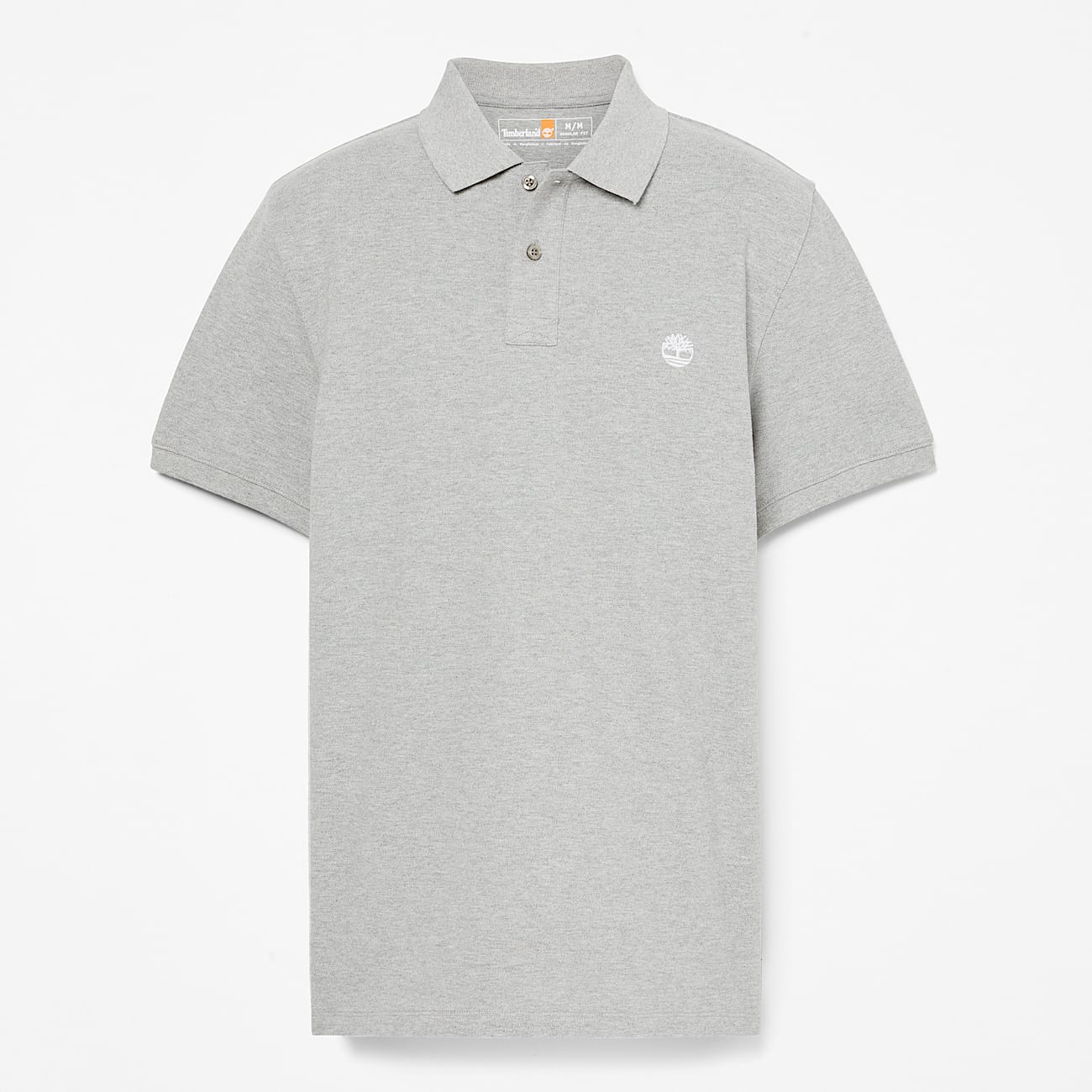Mens Oyster River ShortSleeve Polo TBL Grey HeatherWhite ALT10