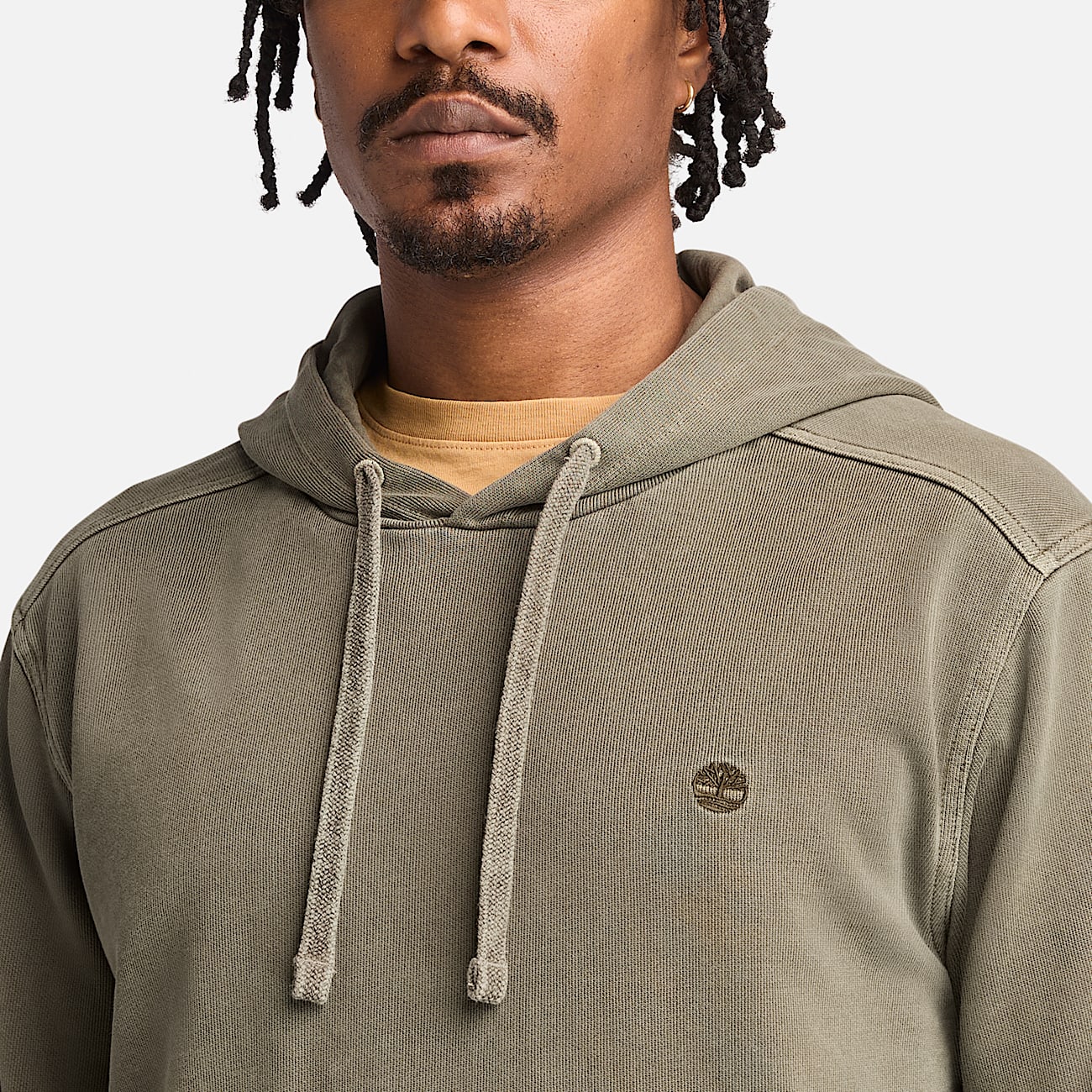 Hoodie  Merrymack River Garment Dye para hombre TBL Verde hoja ALT2