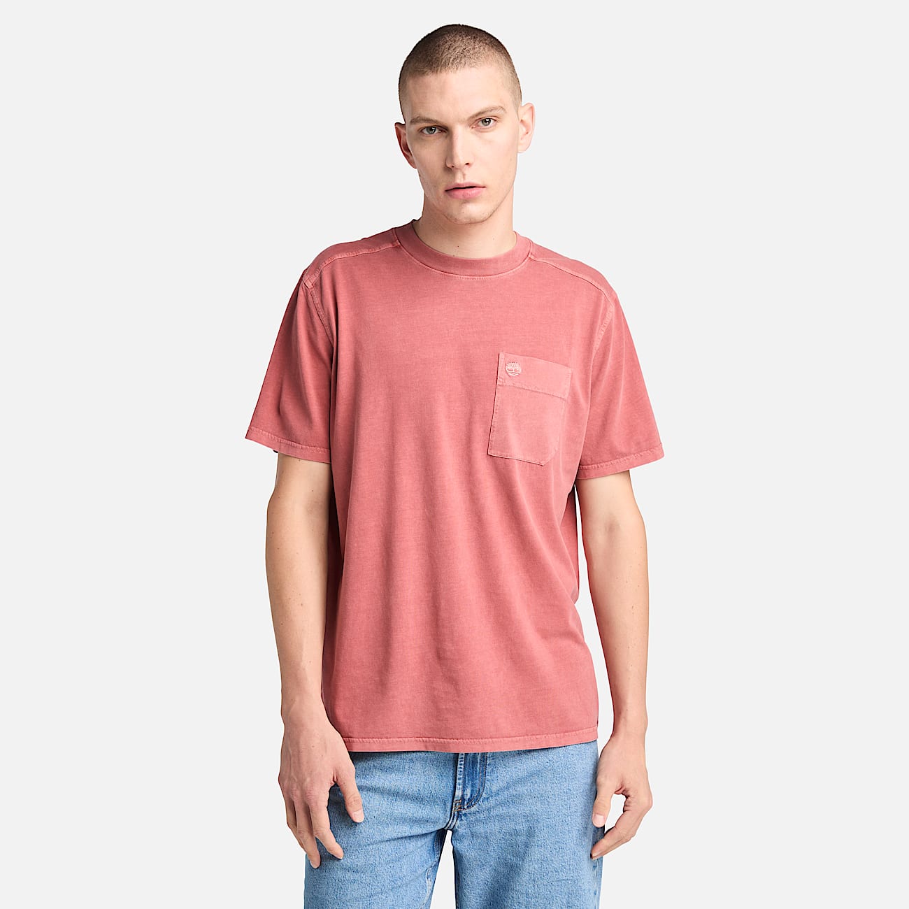Mens Merrymack River Chest Pocket TShirt TBL Burnt Henna HERO