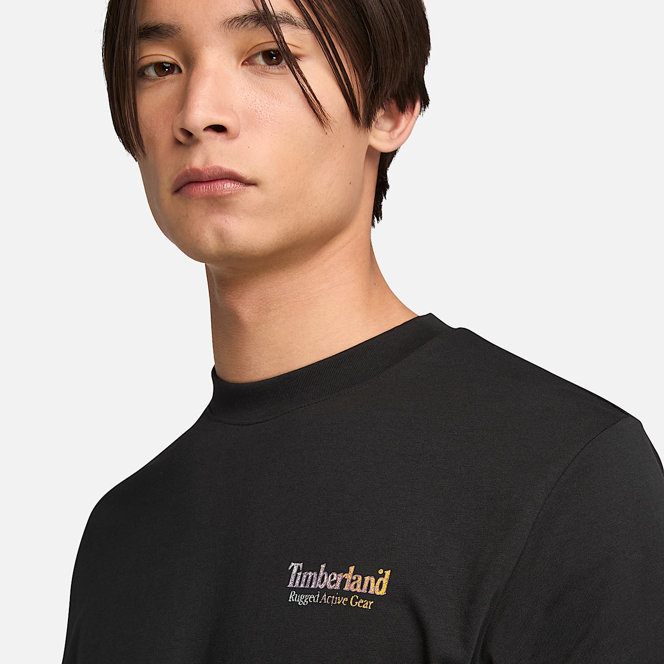 Mens Rugged Active Gear Back Graphic TShirt TBL Black ALT2