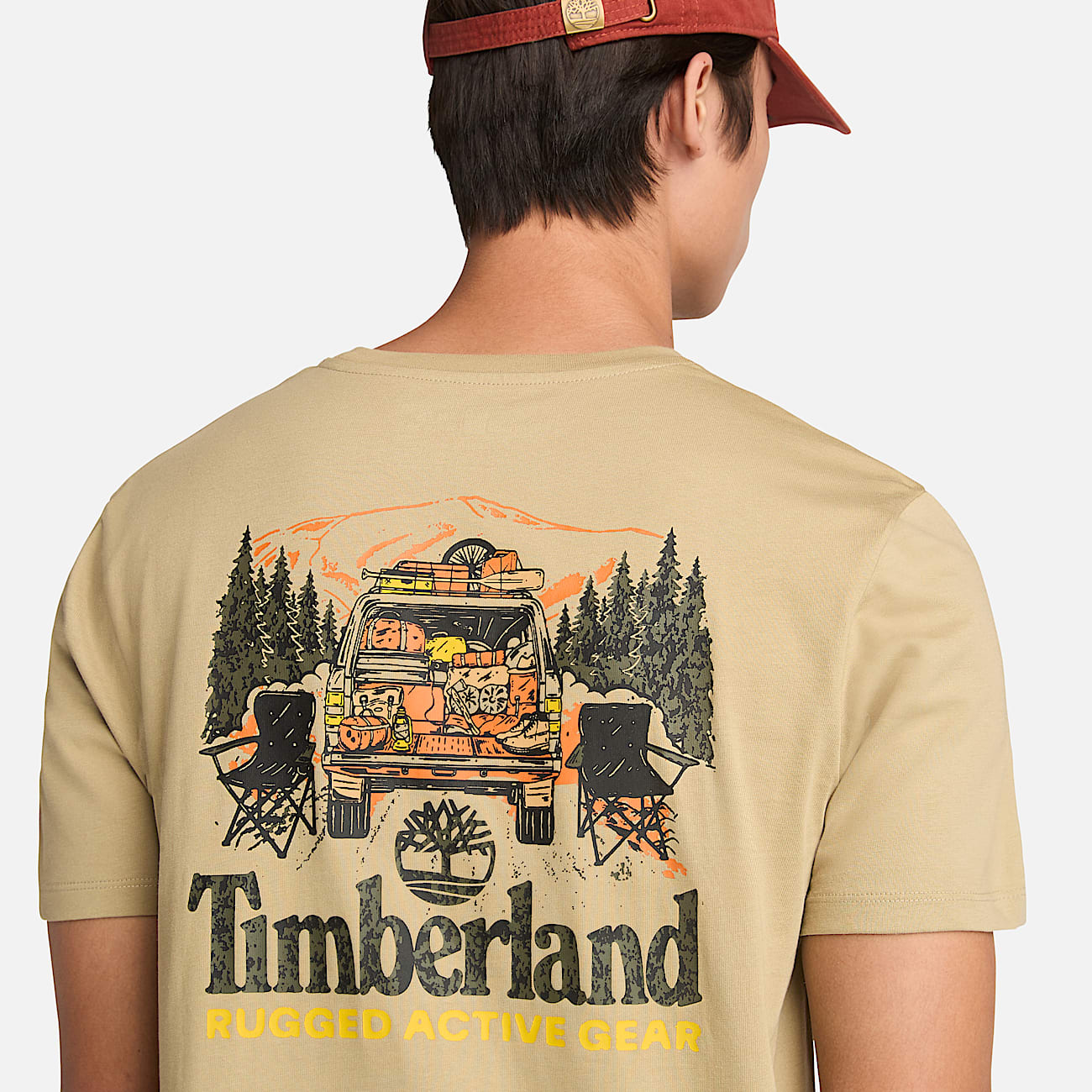 Mens Back On The Road Graphic TShirt TBL Lemon Pepper ALT2