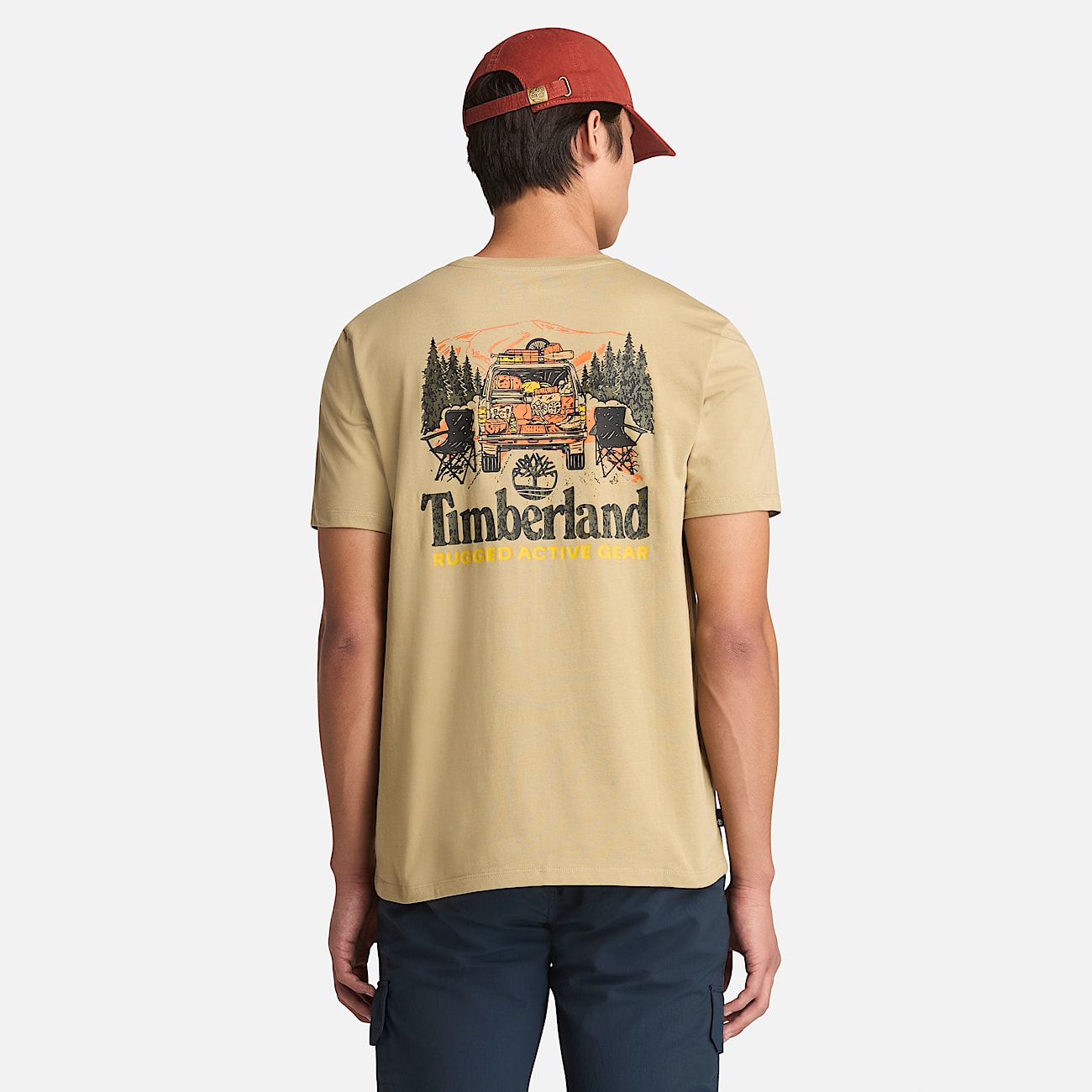 Mens Back On The Road Graphic TShirt TBL Lemon Pepper ALT9