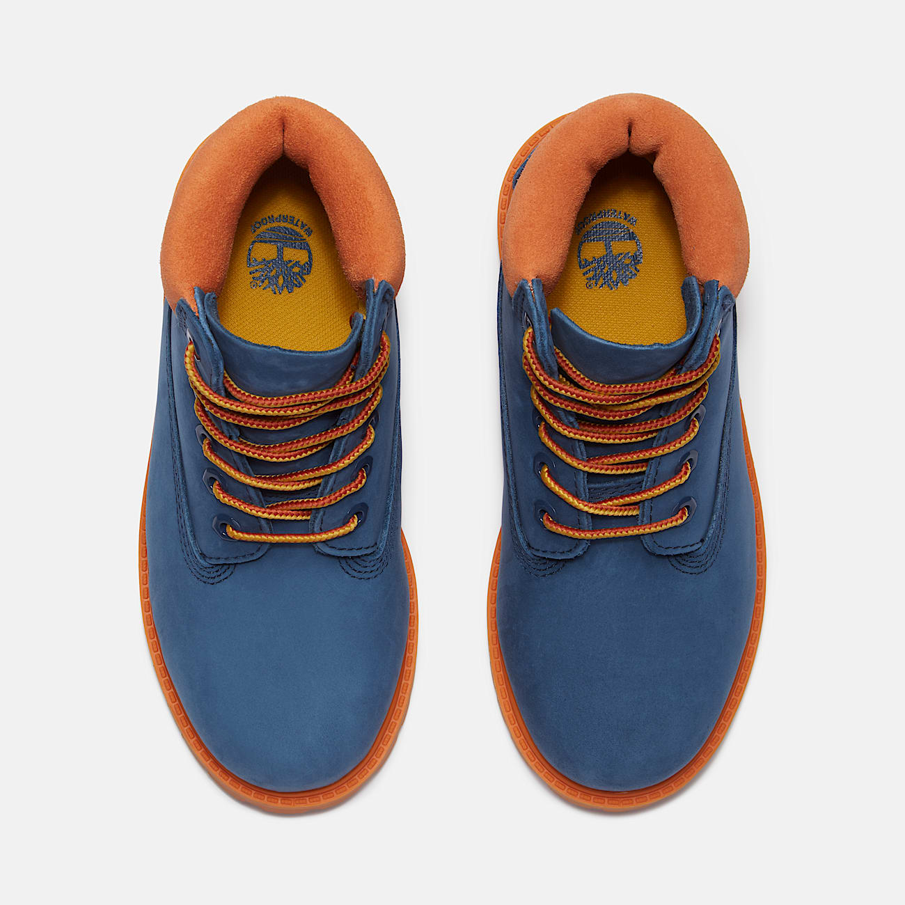 Junior Timberland Premium 6Inch Waterproof Boot TBL Dark Blue Nubuck ALT2