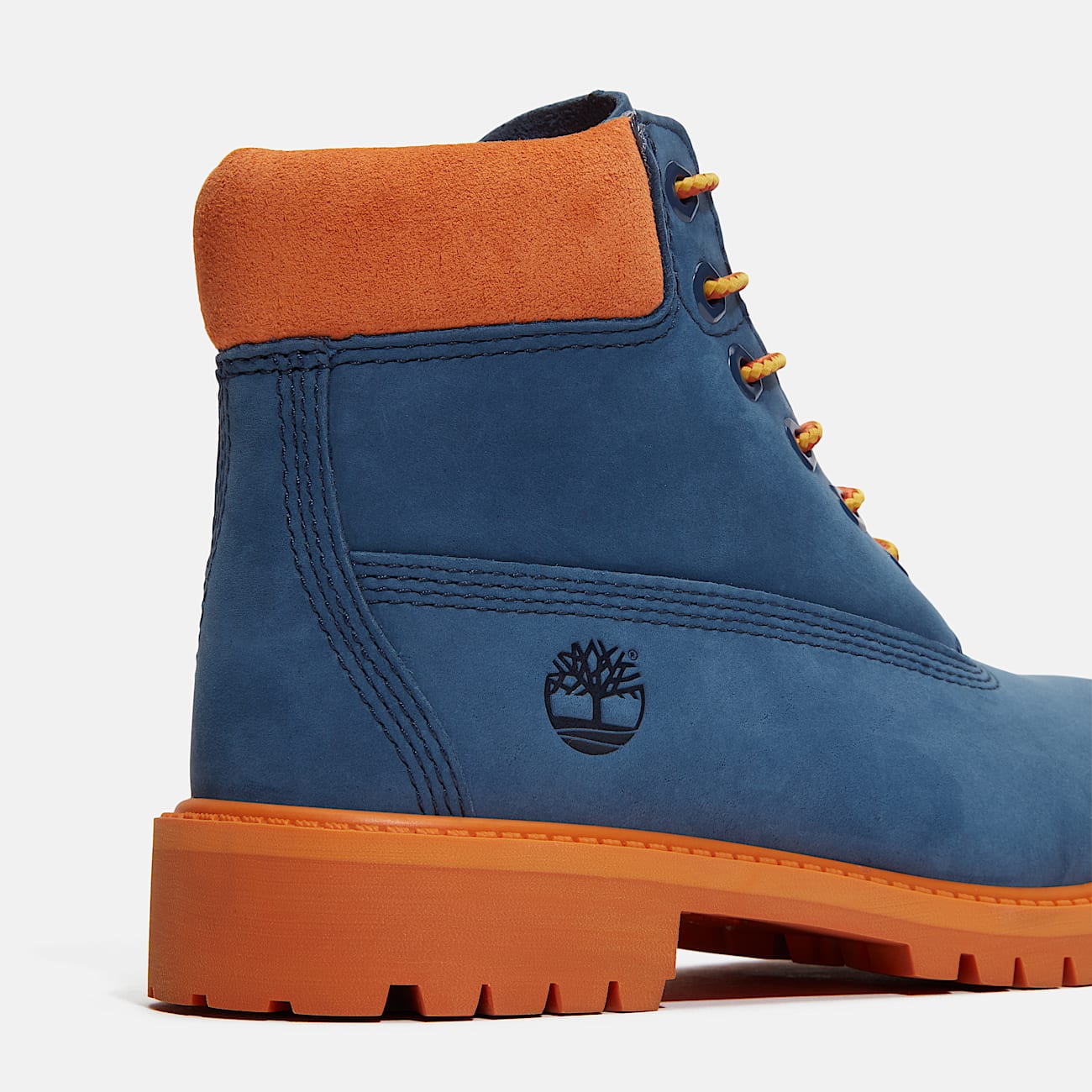 Junior Timberland Premium 6Inch Waterproof Boot TBL Dark Blue Nubuck ALT7