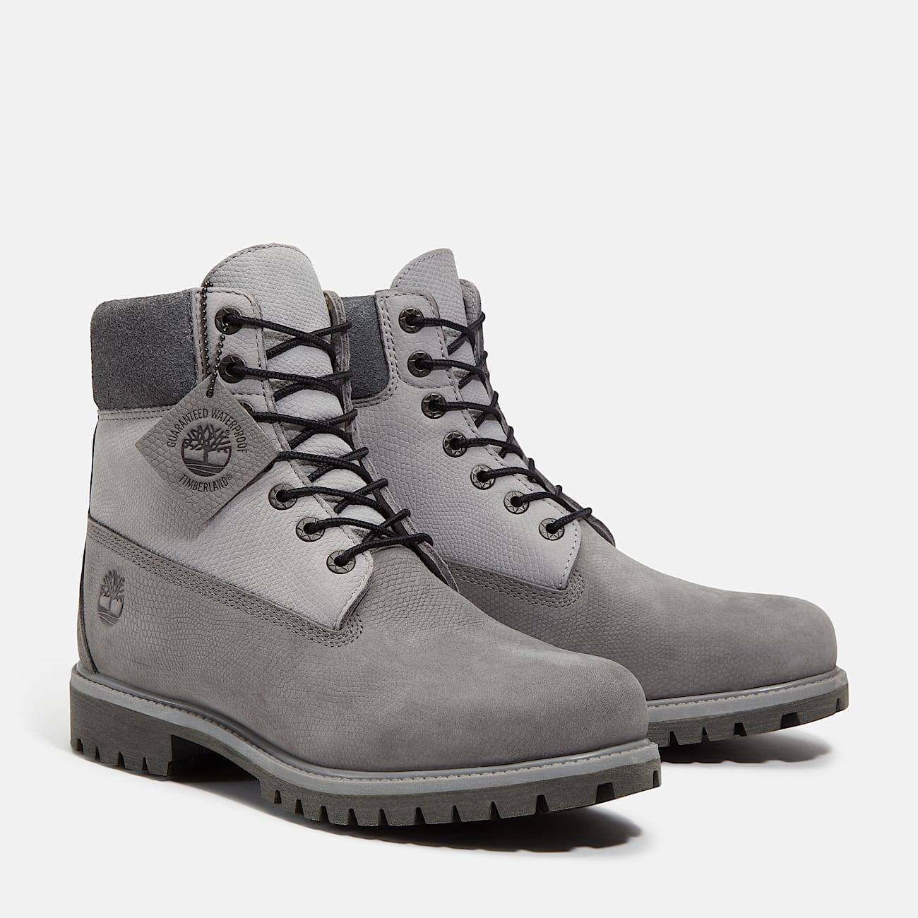 Mens Timberland Premium 6Inch Waterproof Boot TBL Medium Grey Nubuck ALT4