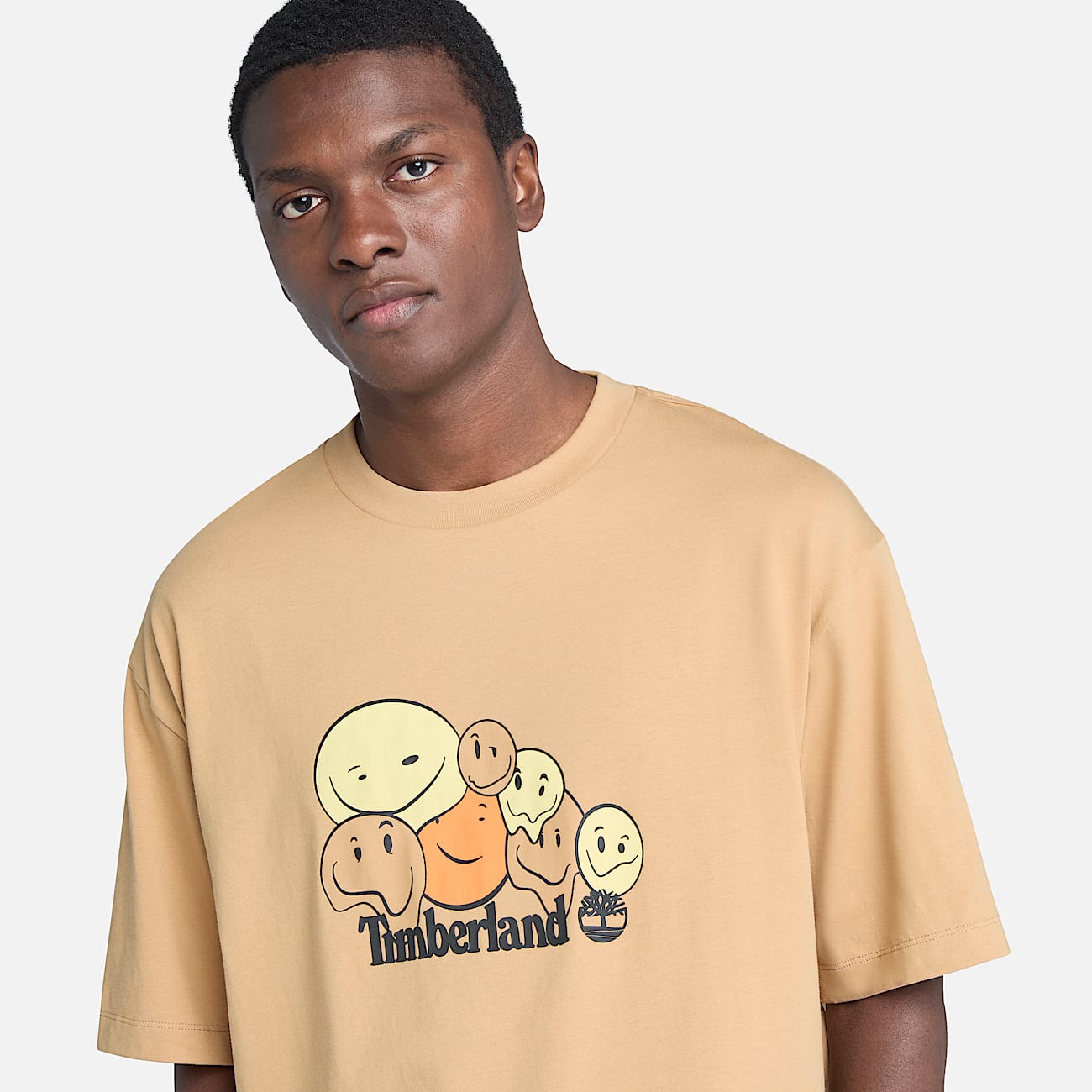 Mens Shades of Happiness TShirt TBL Wheat Happy Face Print ALT2