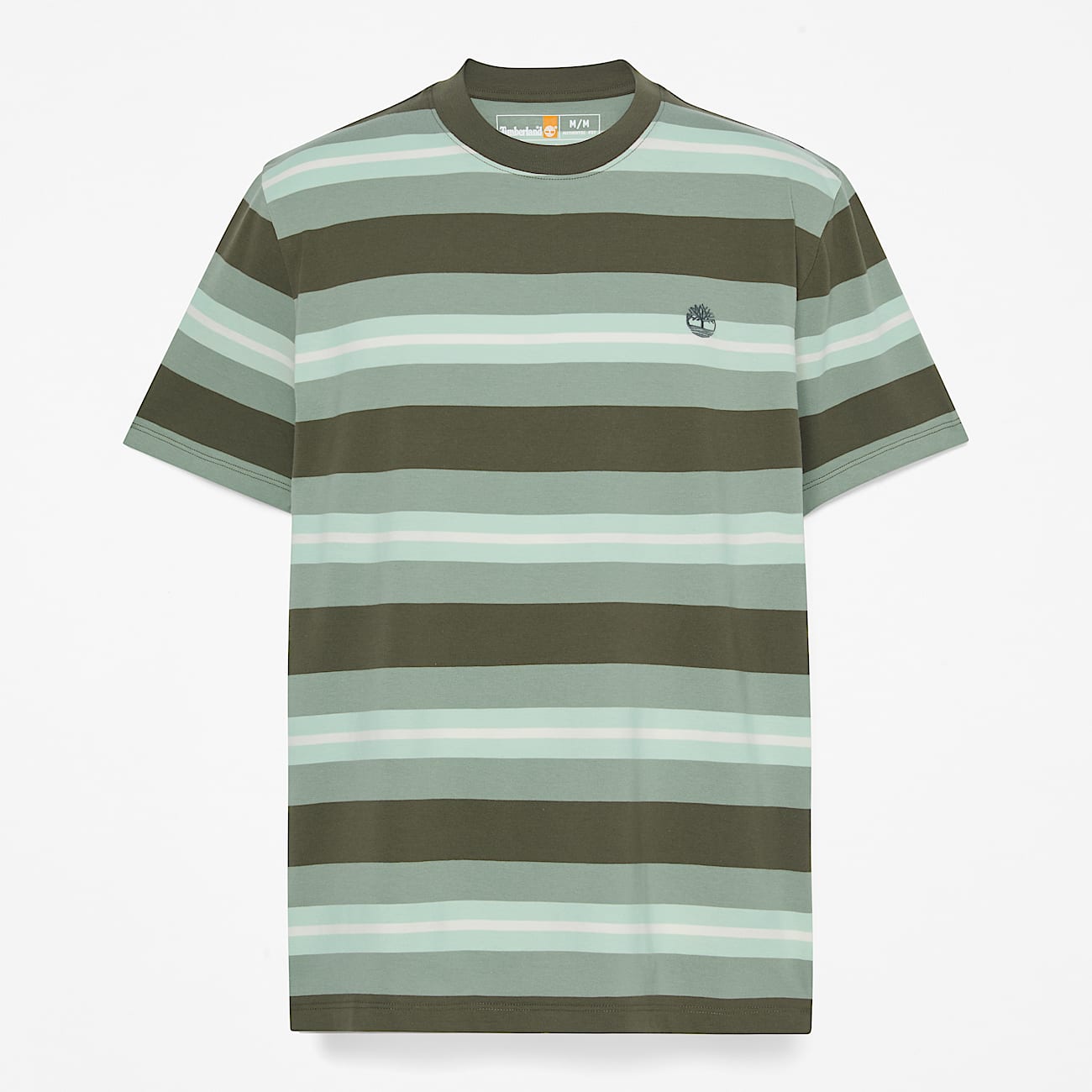 Mens Striped ShortSleeve TShirt TBL Leaf Green ALT10