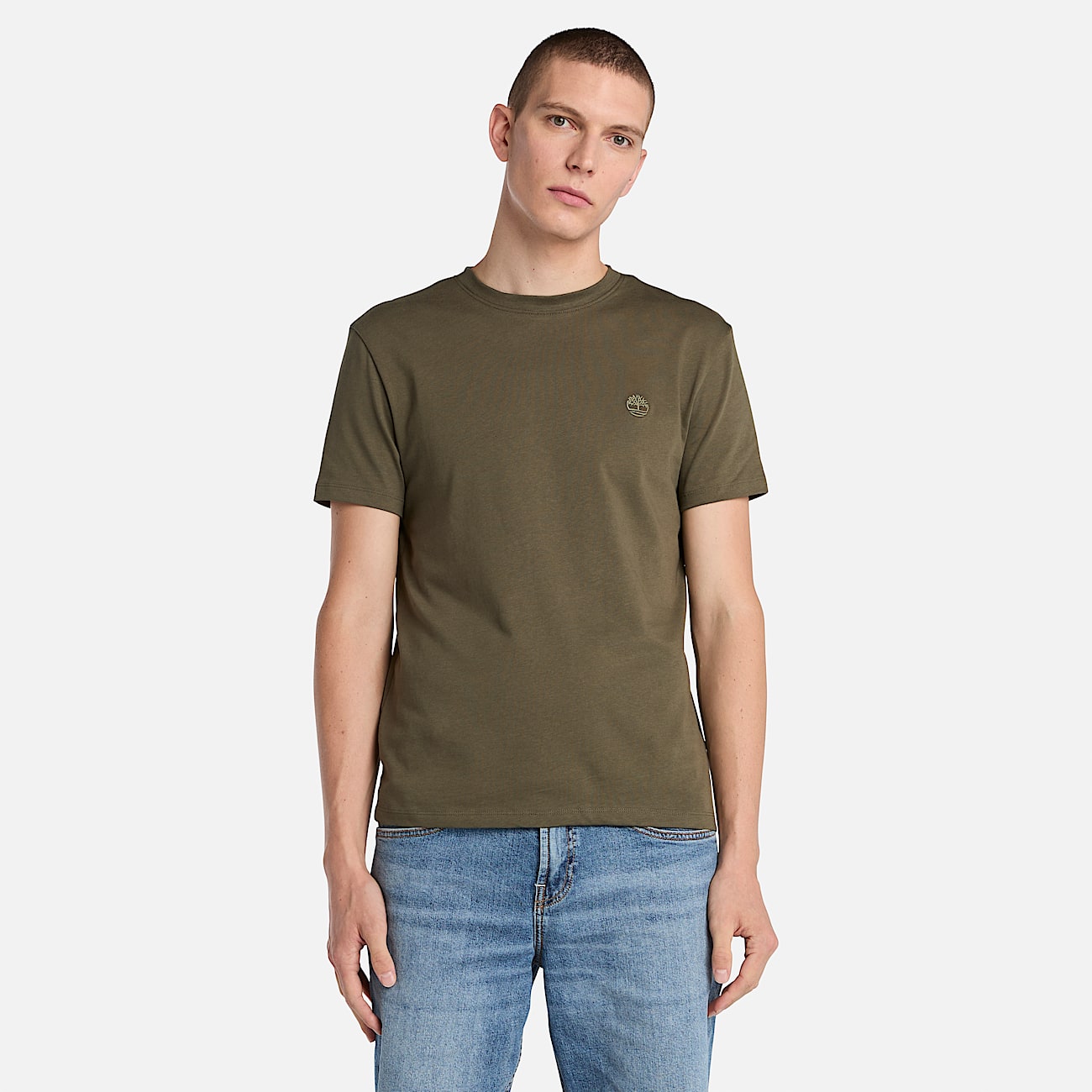Mens Dunstan River ShortSleeve TShirt TBL Leaf Green HERO