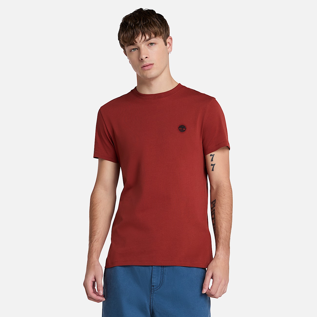 Mens Dunstan River ShortSleeve TShirt TBL Burnt Henna HERO