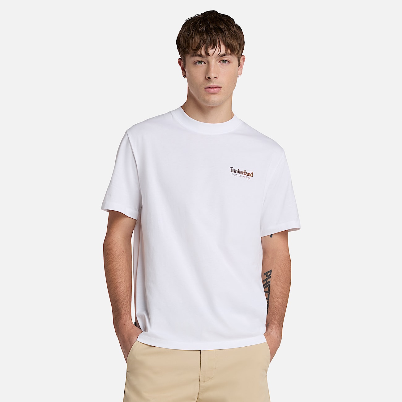 TShirt Grfica Rugged Active Gear Back para Hombre TBL Blanco HERO