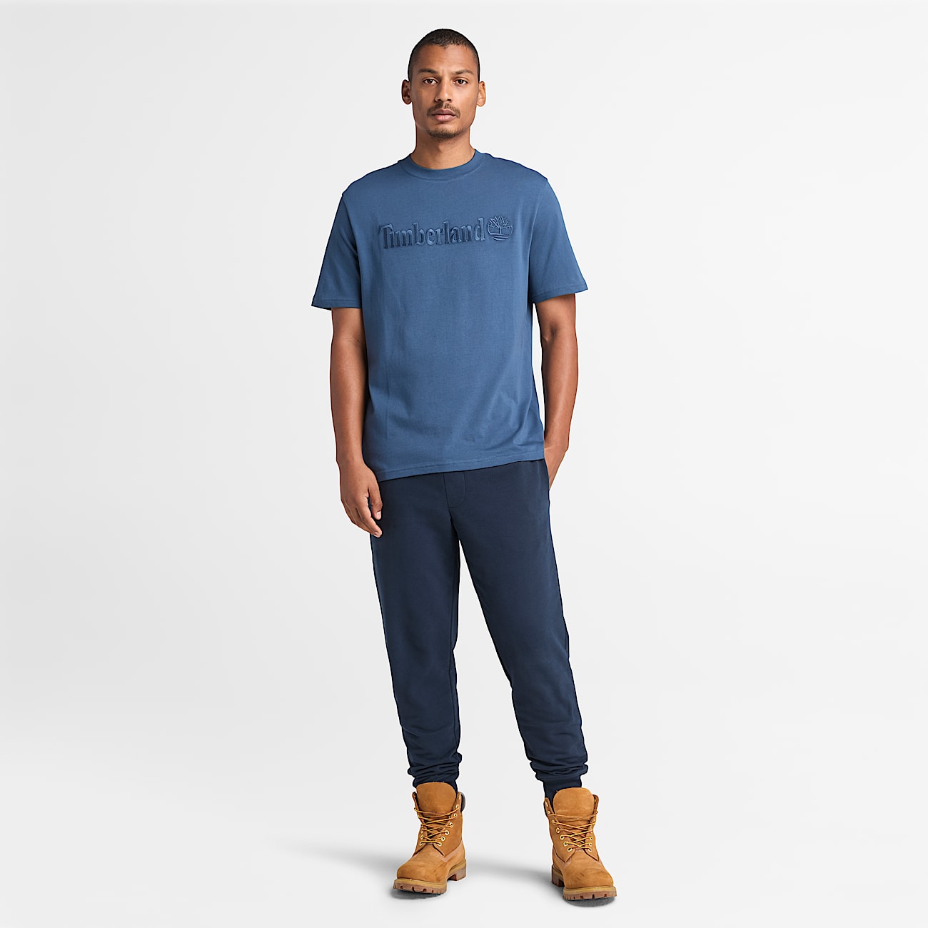Mens Hampton ShortSleeve TShirt TBL Dark Denim ALT1
