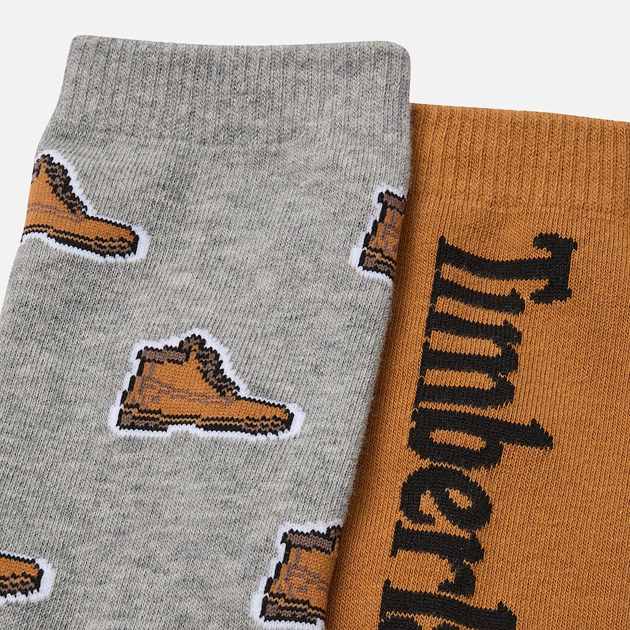 2Pack Timberland All Over Print Crew Sock TBL Grey Heather ALT1