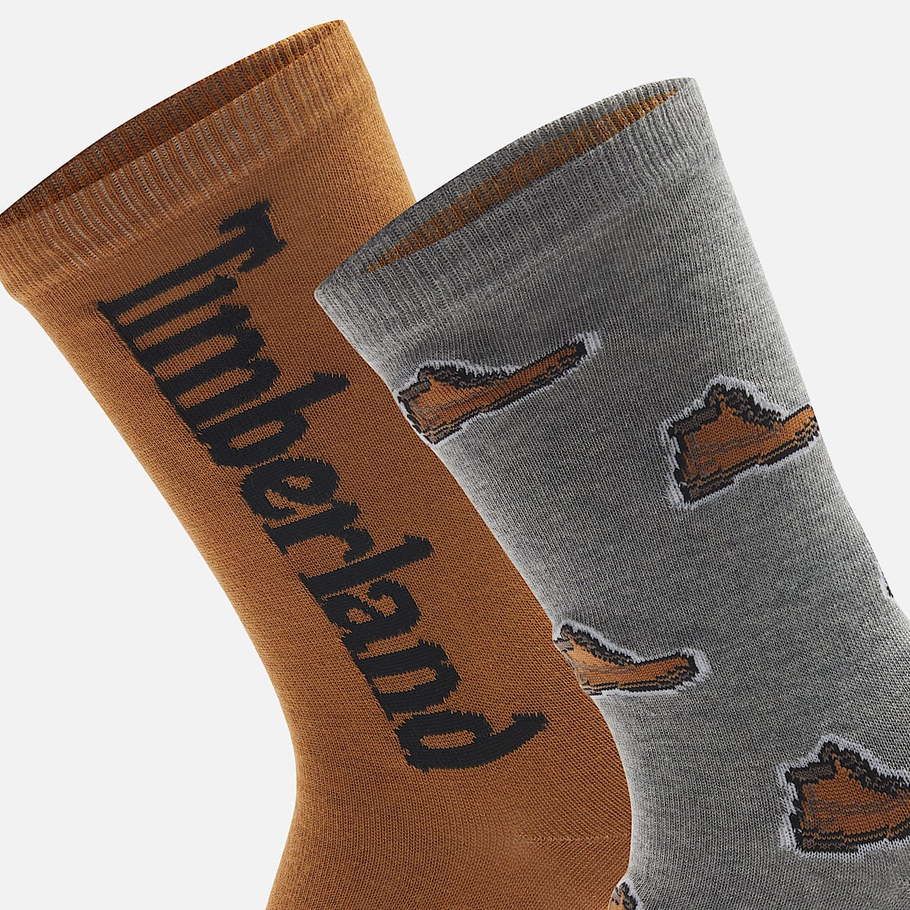 2Pack Timberland All Over Print Crew Sock TBL Grey Heather ALT2