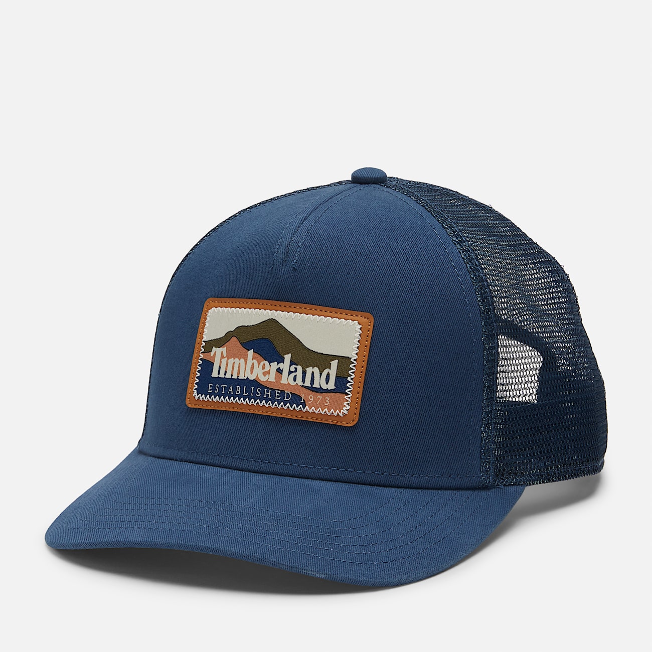 Mountain Patch Trucker Hat TBL Dark Denim HERO