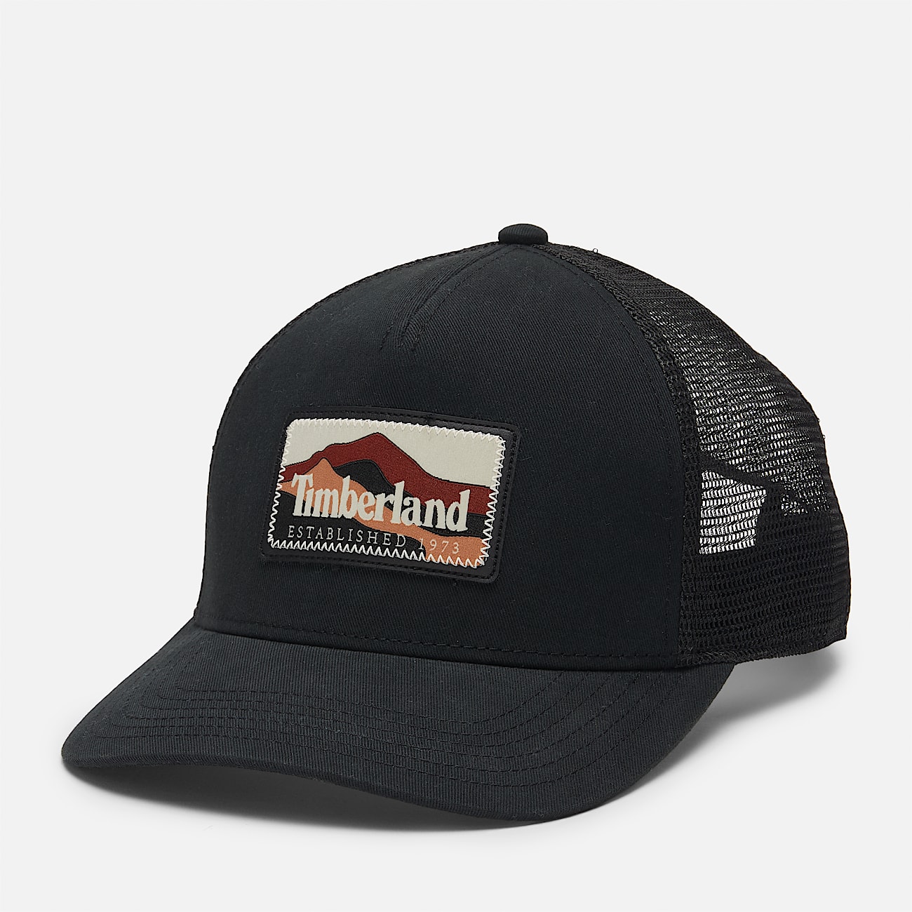 Mountain Patch Trucker Hat TBL Black HERO