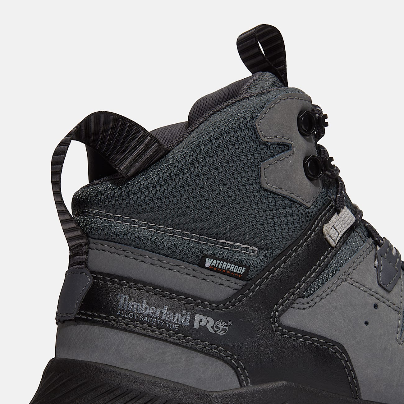 Mens Tempe 6 Alloy Toe Waterproof Work Boot TBL Medium Grey Leather ALT7