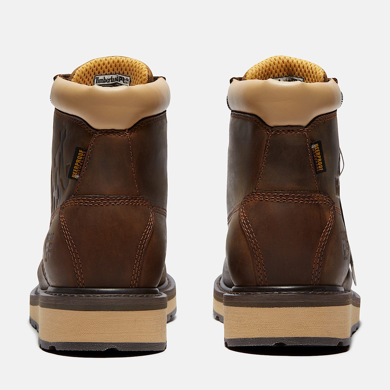 Mens Timberland PRO and Pabst Blue Ribbon Gridworks 6 Soft Toe Waterproof Work Boot TBL Brown FullGrain ALT5