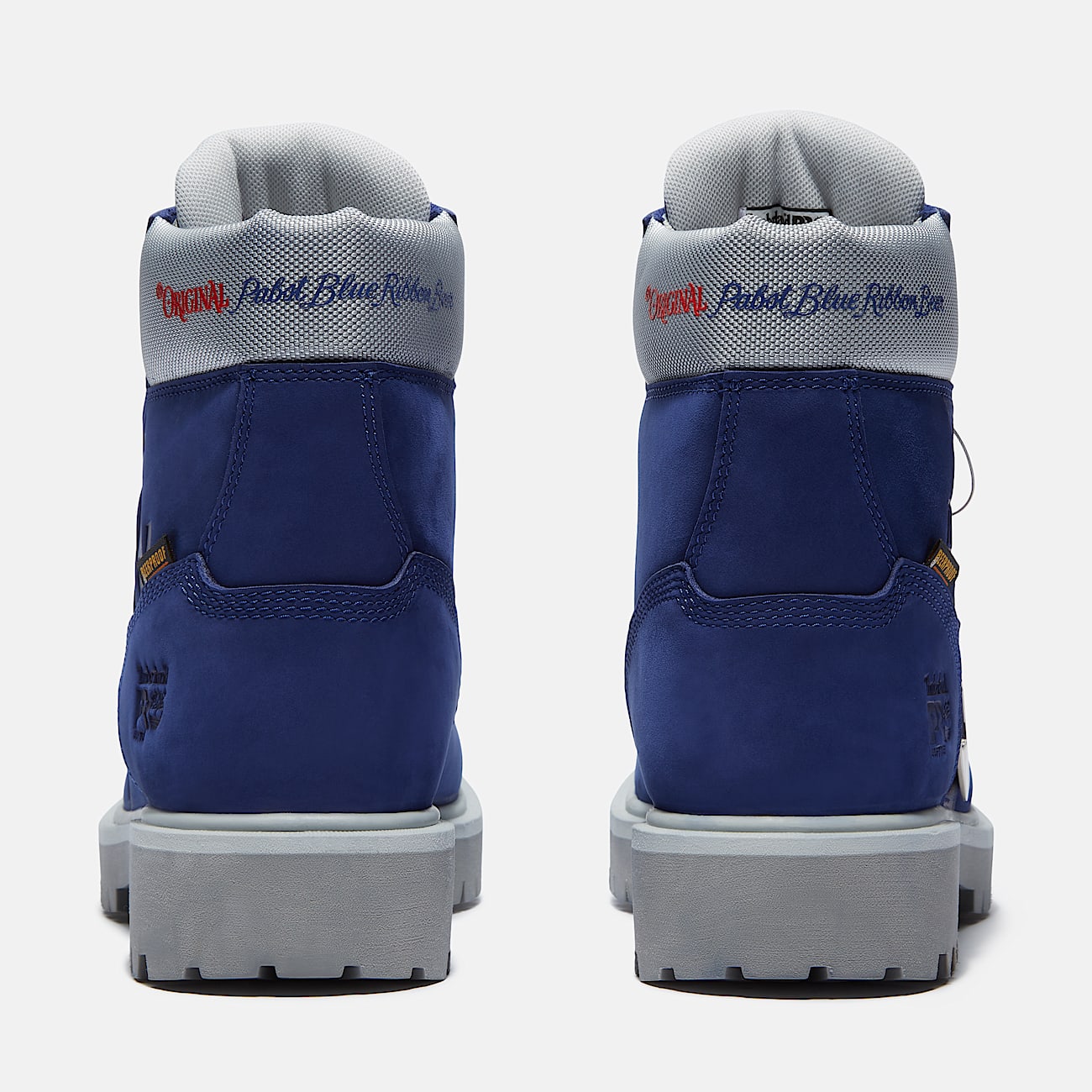 Mens Timberland PRO and Pabst Blue Ribbon Direct Attach 6 Soft Toe Waterproof Work Boot TBL Blue Nubuck ALT5