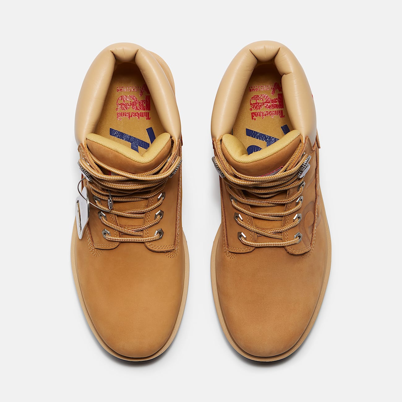 Mens Timberland PRO and Pabst Blue Ribbon Direct Attach 6 Soft Toe Waterproof Work Boot TBL Wheat Nubuck ALT2