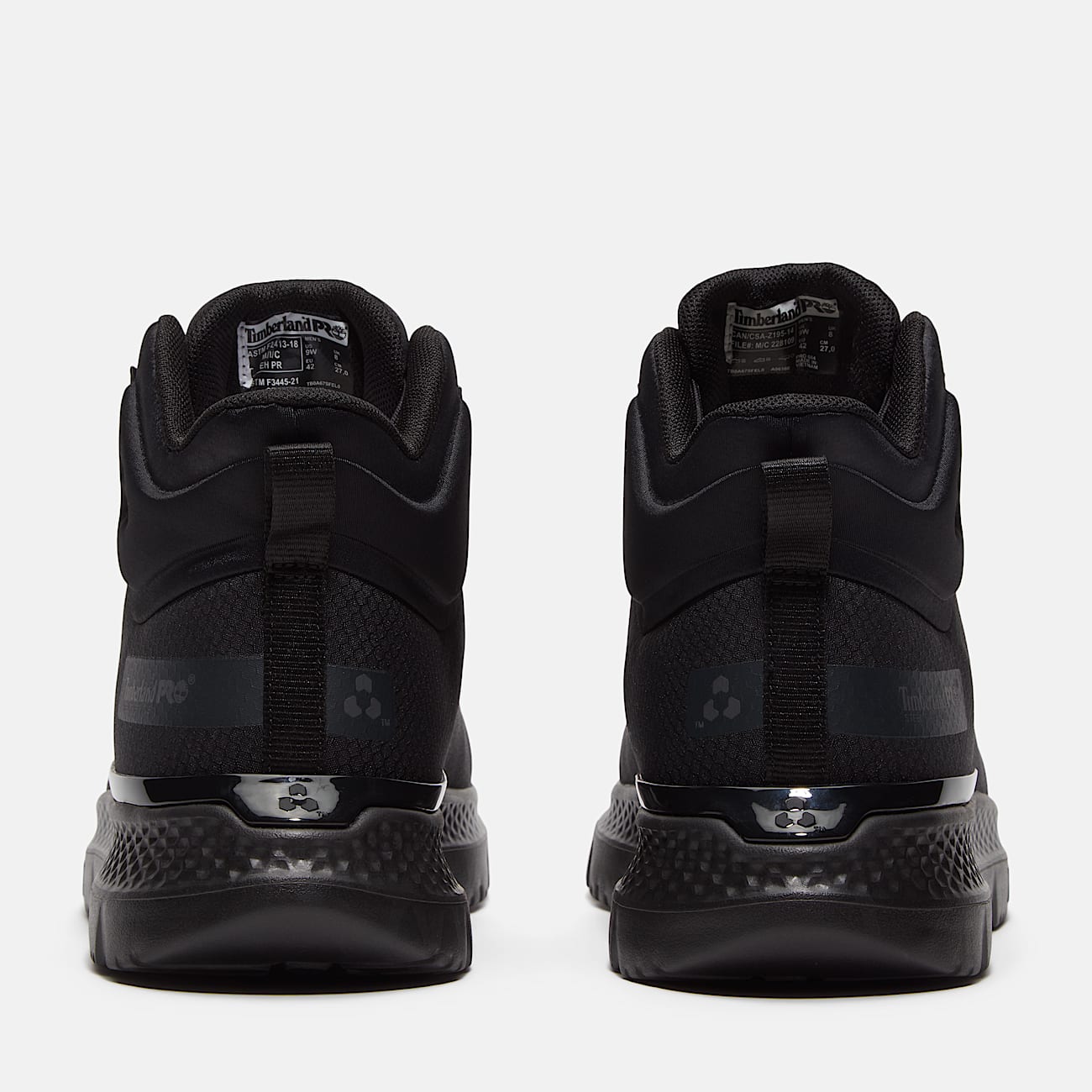 Mens Intercept Mid CSA Steel Toe Work Sneaker TBL Black Ripstop Nylon ALT5