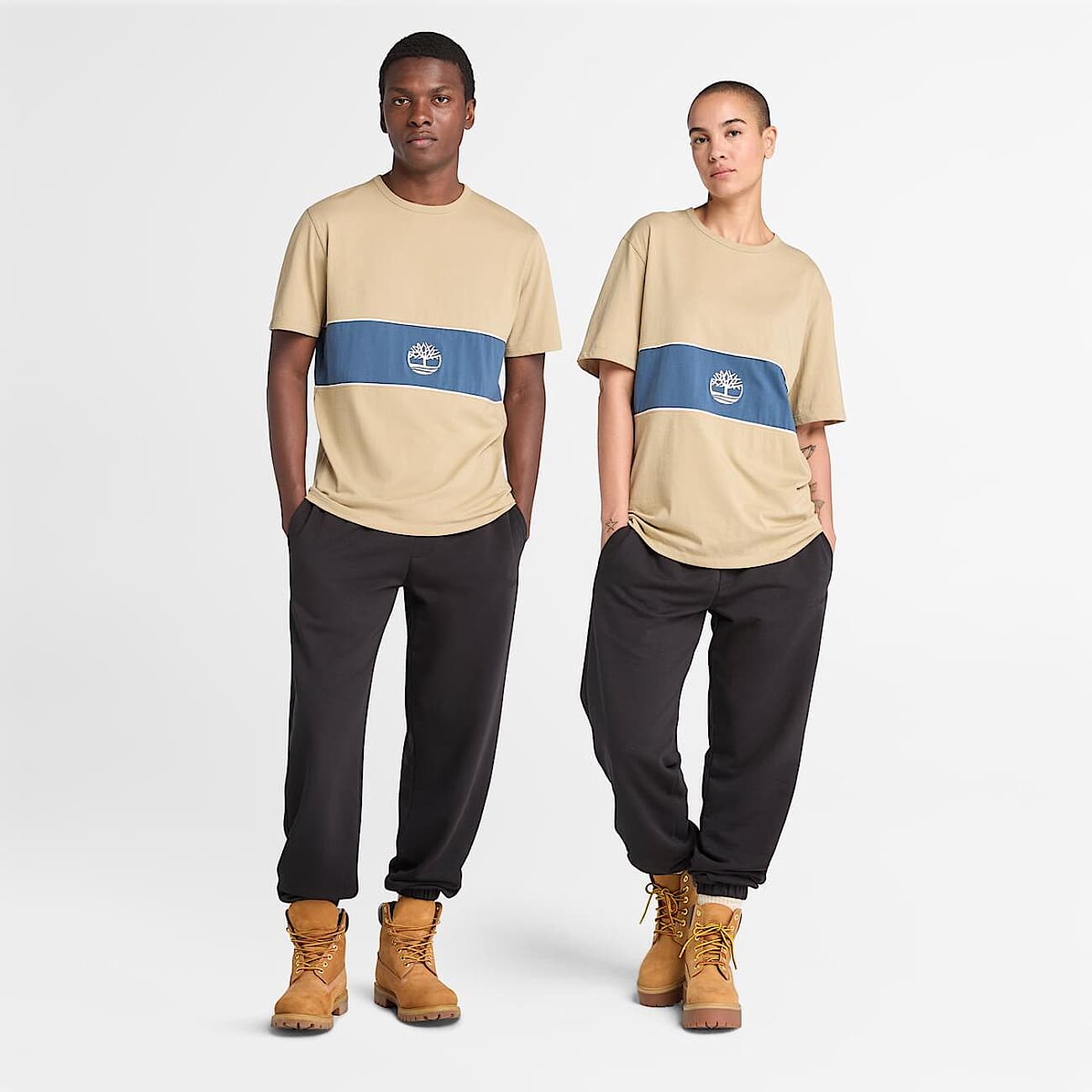 Cut-and-Sew Short-Sleeve T-Shirt - 1