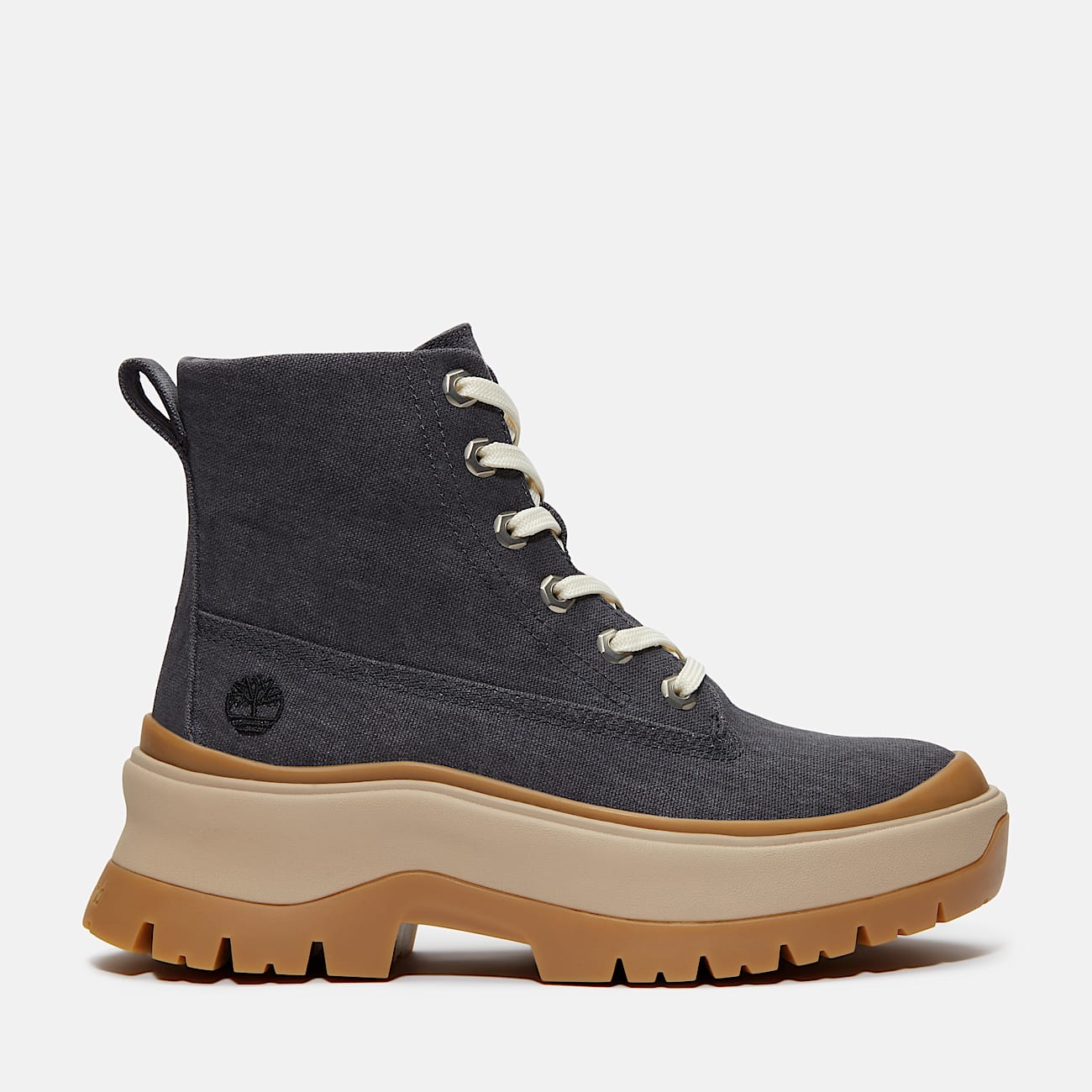 Womens Roxie Lane Mid LaceUp Boot TBL Dark Grey Canvas HERO