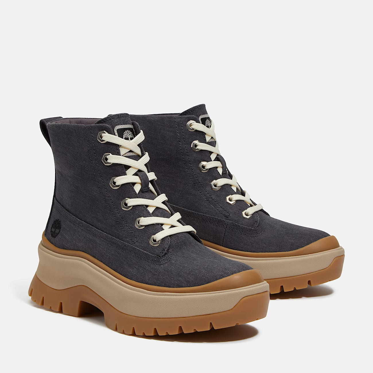 Womens Roxie Lane Mid LaceUp Boot TBL Dark Grey Canvas ALT4