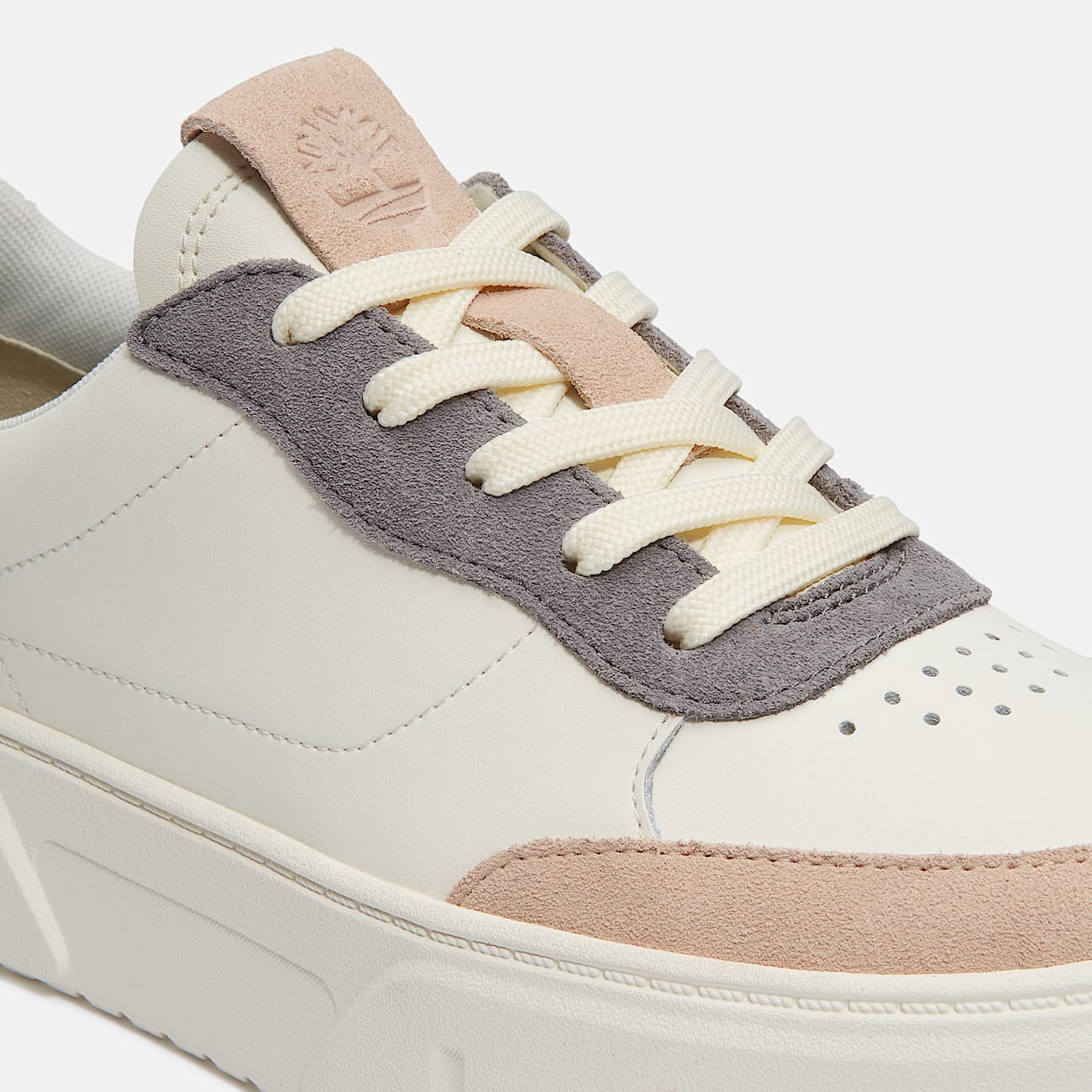 Womens Laurel Court Suede Accent LaceUp Sneaker TBL Natural LeatherDark Grey ALT7