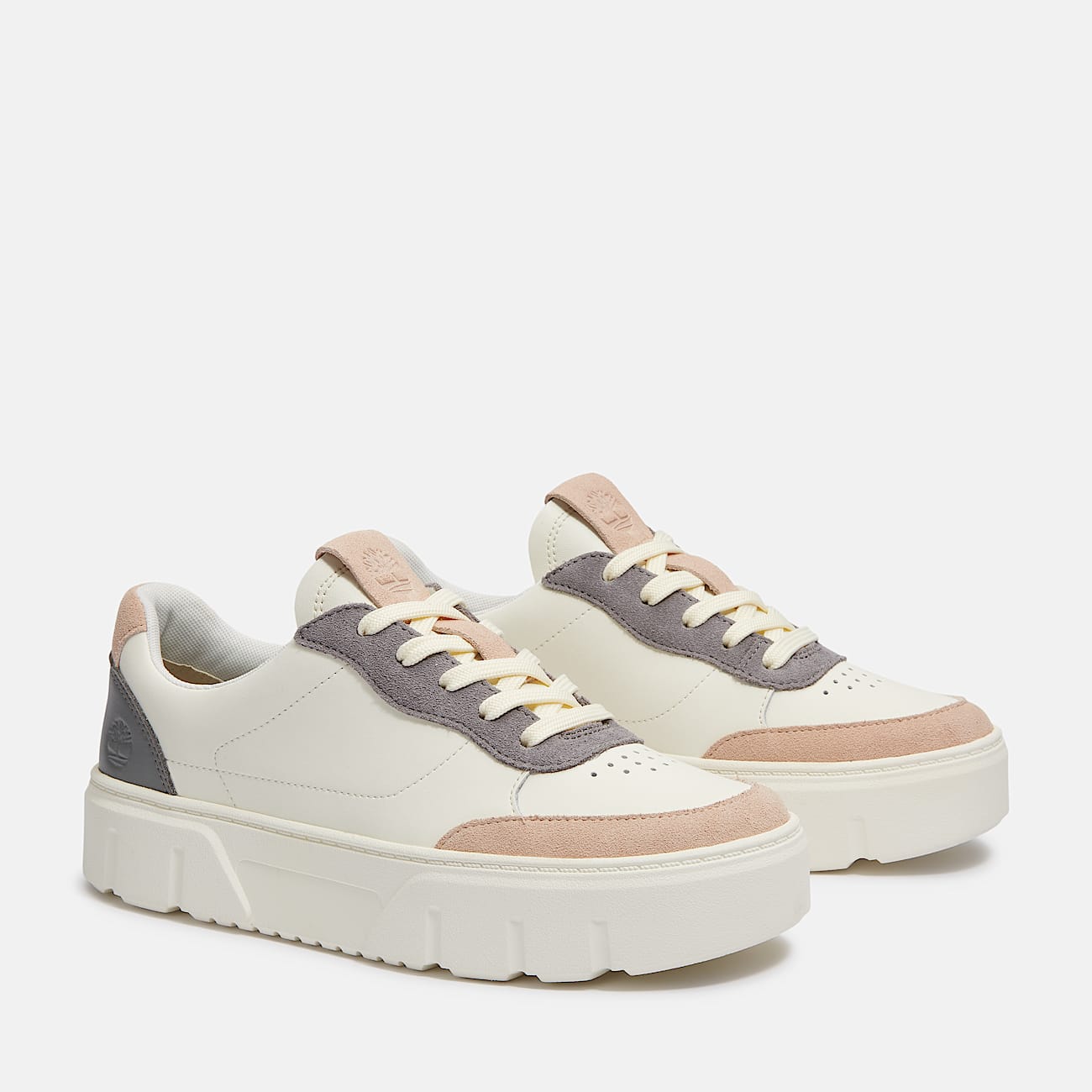 Womens Laurel Court Suede Accent LaceUp Sneaker TBL Natural LeatherDark Grey ALT4