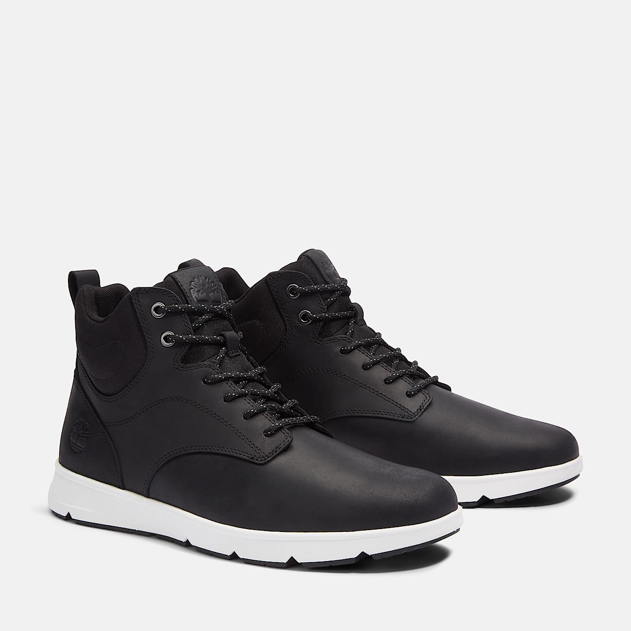 Sneakers Parker Street Mid con agujetas para hombre TBL Piel de Grano Entero Negro ALT4