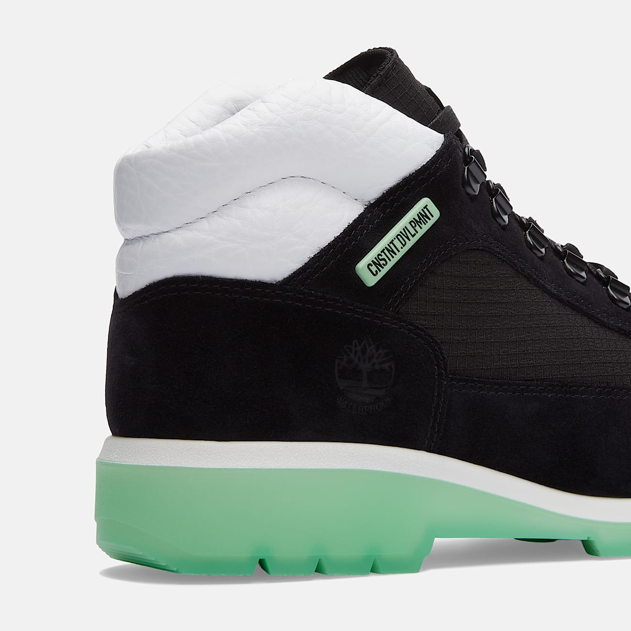 Mens CNSTNT DVLPMNT Waterproof Field Boot TBL Black SuedeGreen Glow ALT7