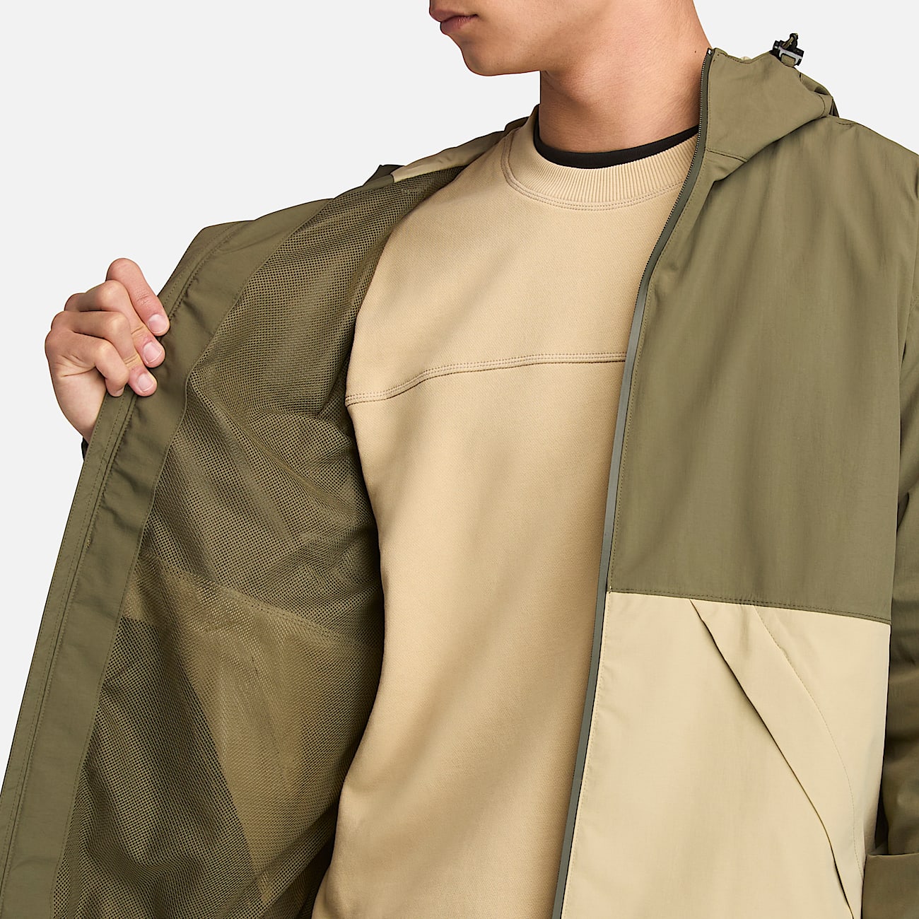 Chamarra impermeable Winnick para hombre TBL Verde hojaLimn ALT3