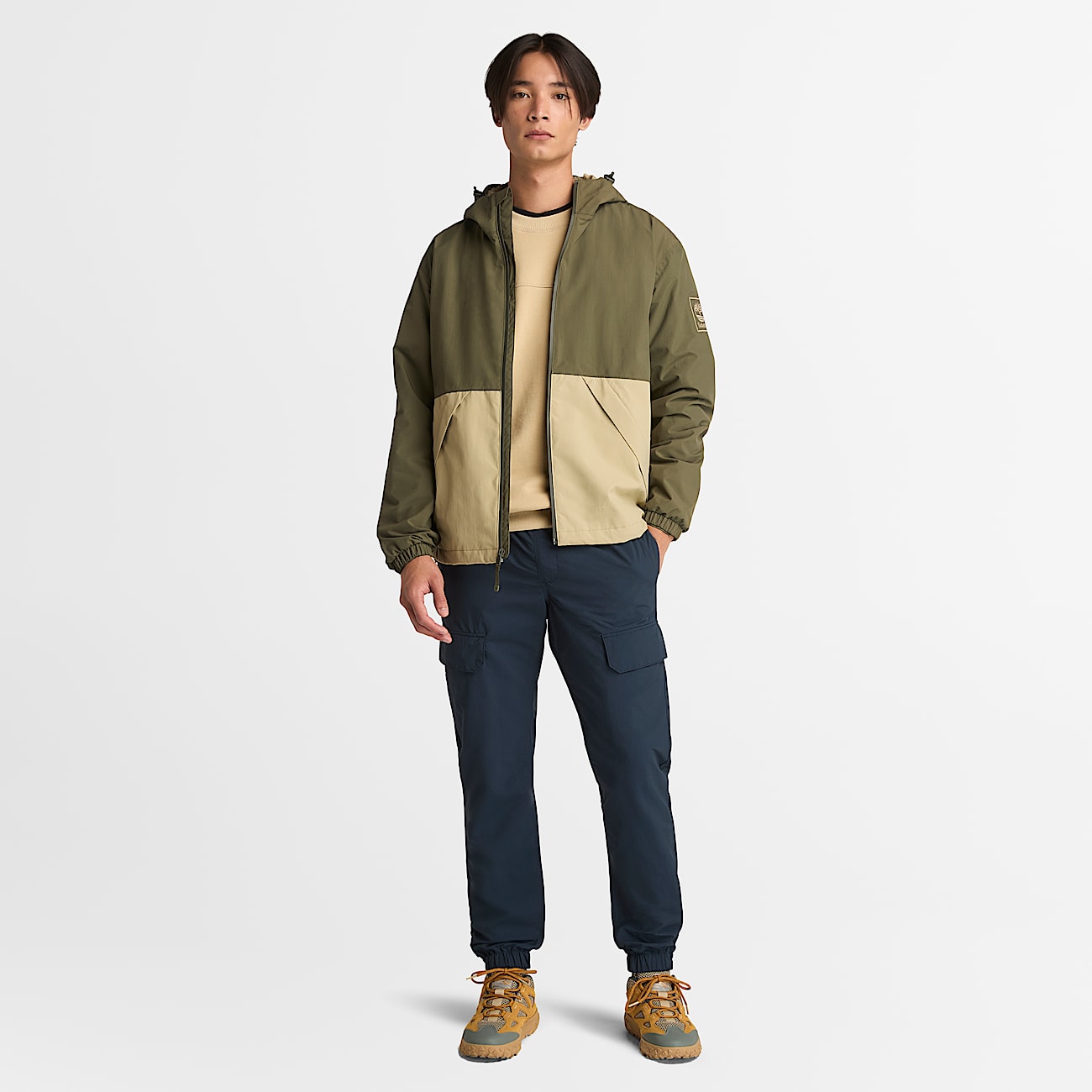 Chamarra impermeable Winnick para hombre TBL Verde hojaLimn ALT1