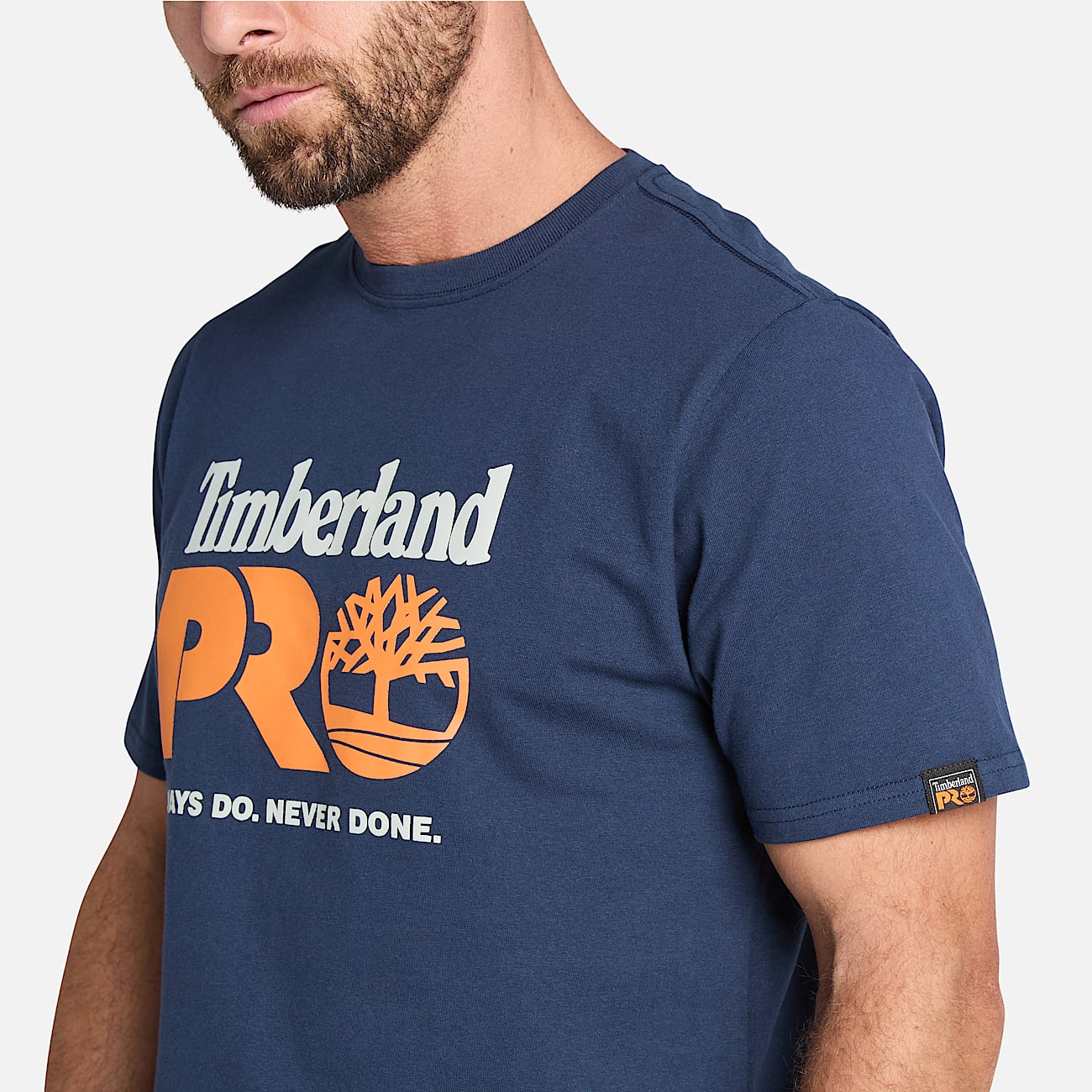 Mens Timberland PRO Core Logo TShirt TBL Black Iris ALT2