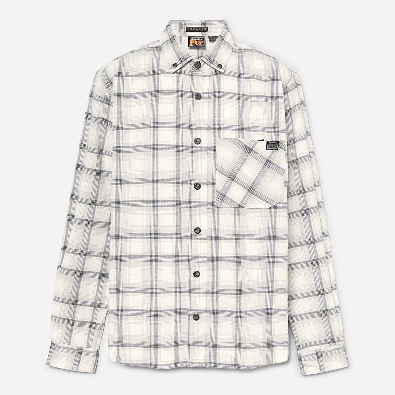 Camisa Woodfort Lightweight Flannel Flex para hombre TBL Blanco vintage teido en hilo ALT10