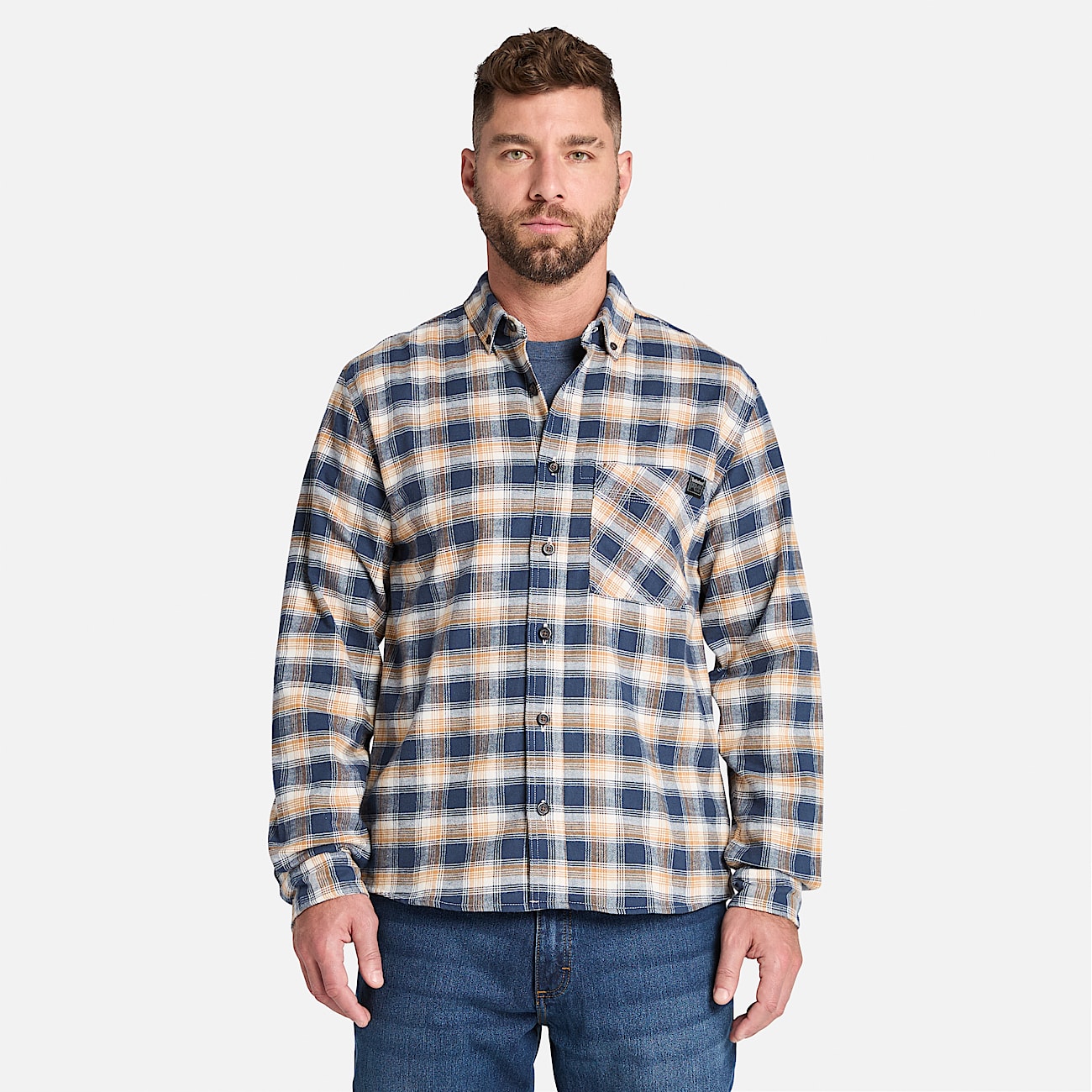 Men's Timberland PRO® Woodfort Lightweight Flannel Flex Shirt - 1